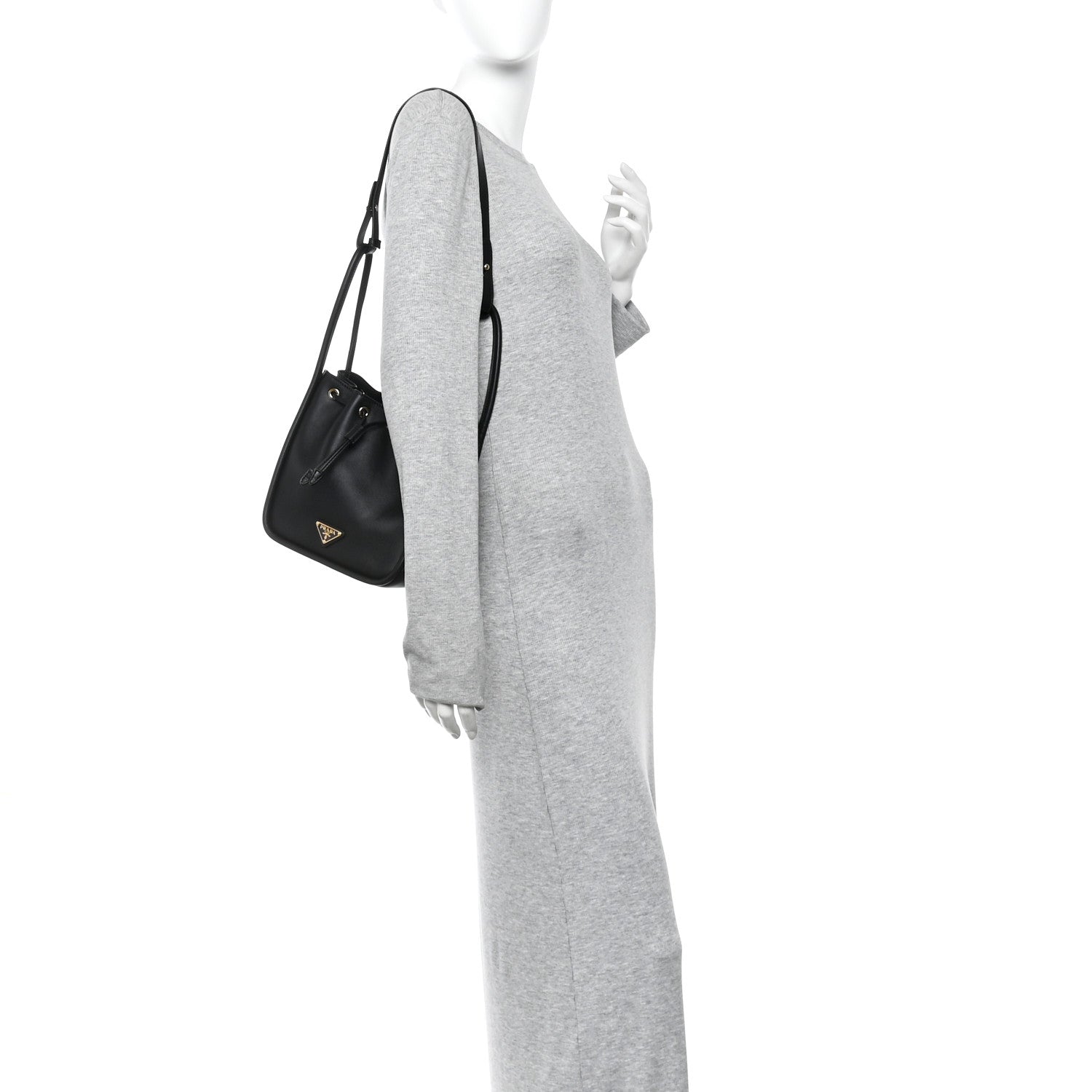 Soft Calfskin Mini Darling Bucket Bag Black
