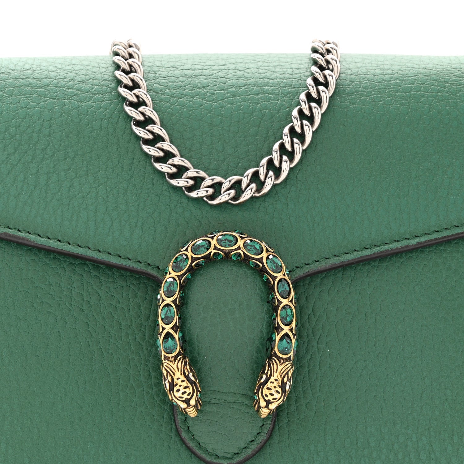Calfskin Mini Dionysus Chain Wallet Emerald