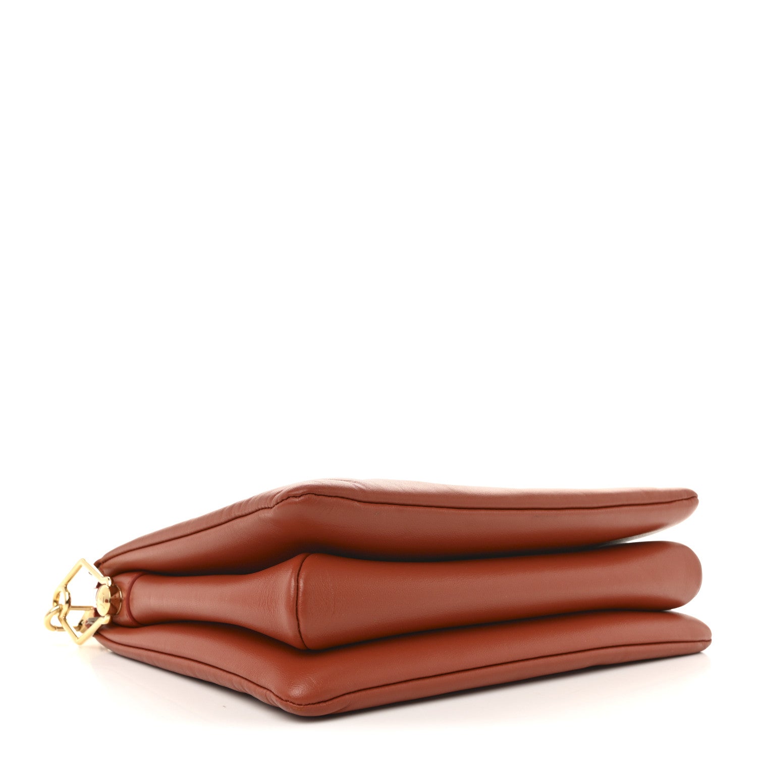 Lambskin Embossed Monogram Coussin PM Terracotta Brown