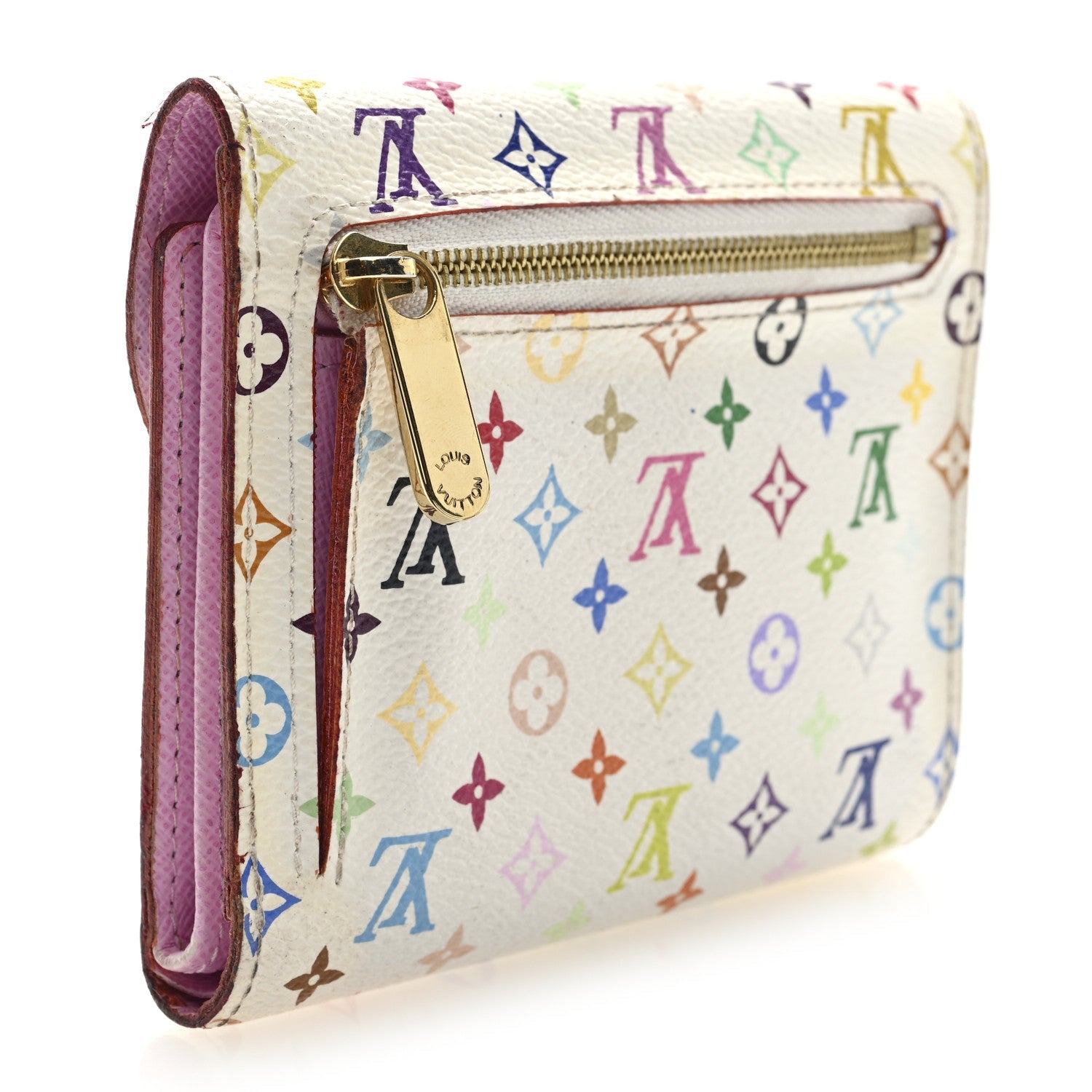 Monogram Multicolor Joey Wallet White Litchi