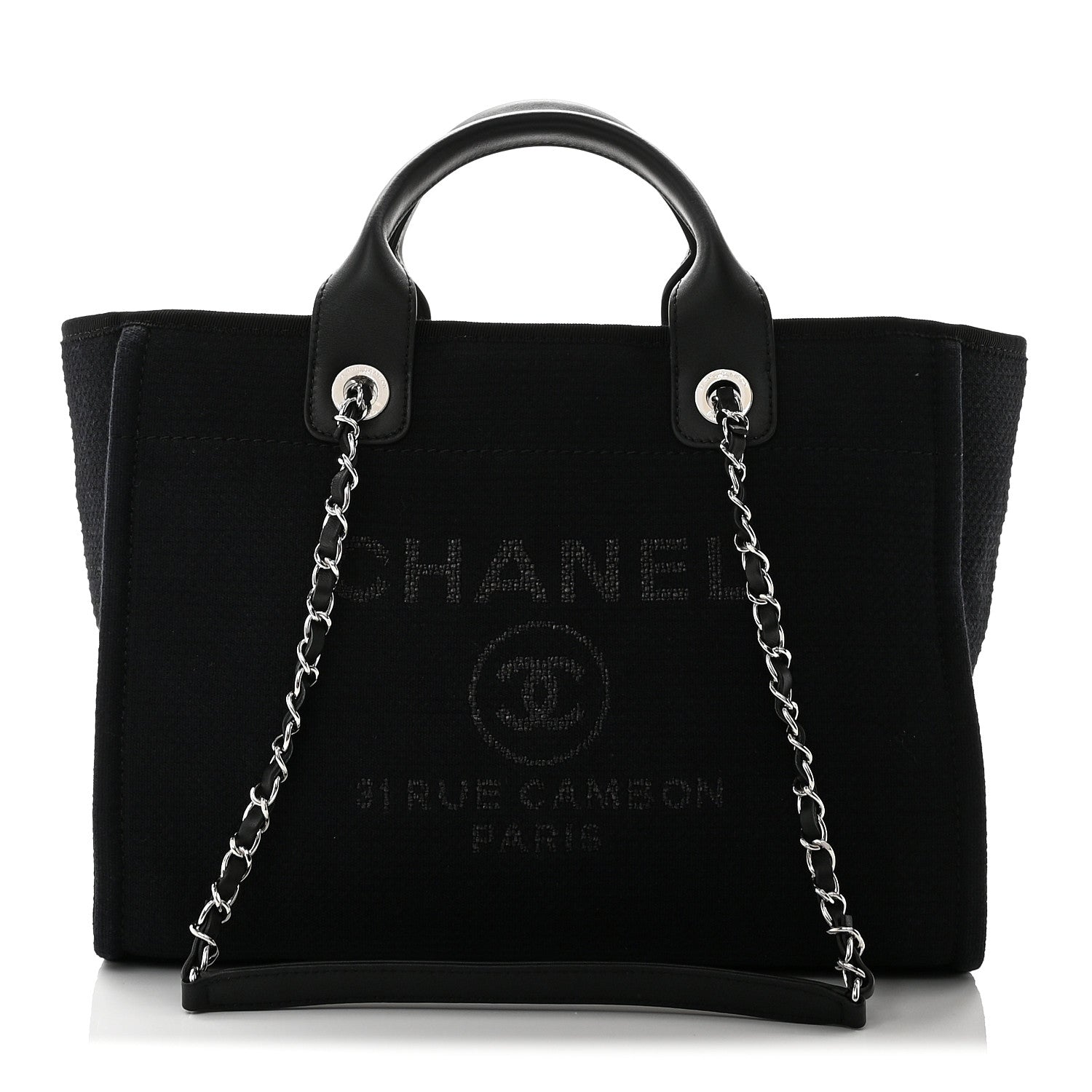 Mixed Fibers Small Deauville Tote Black