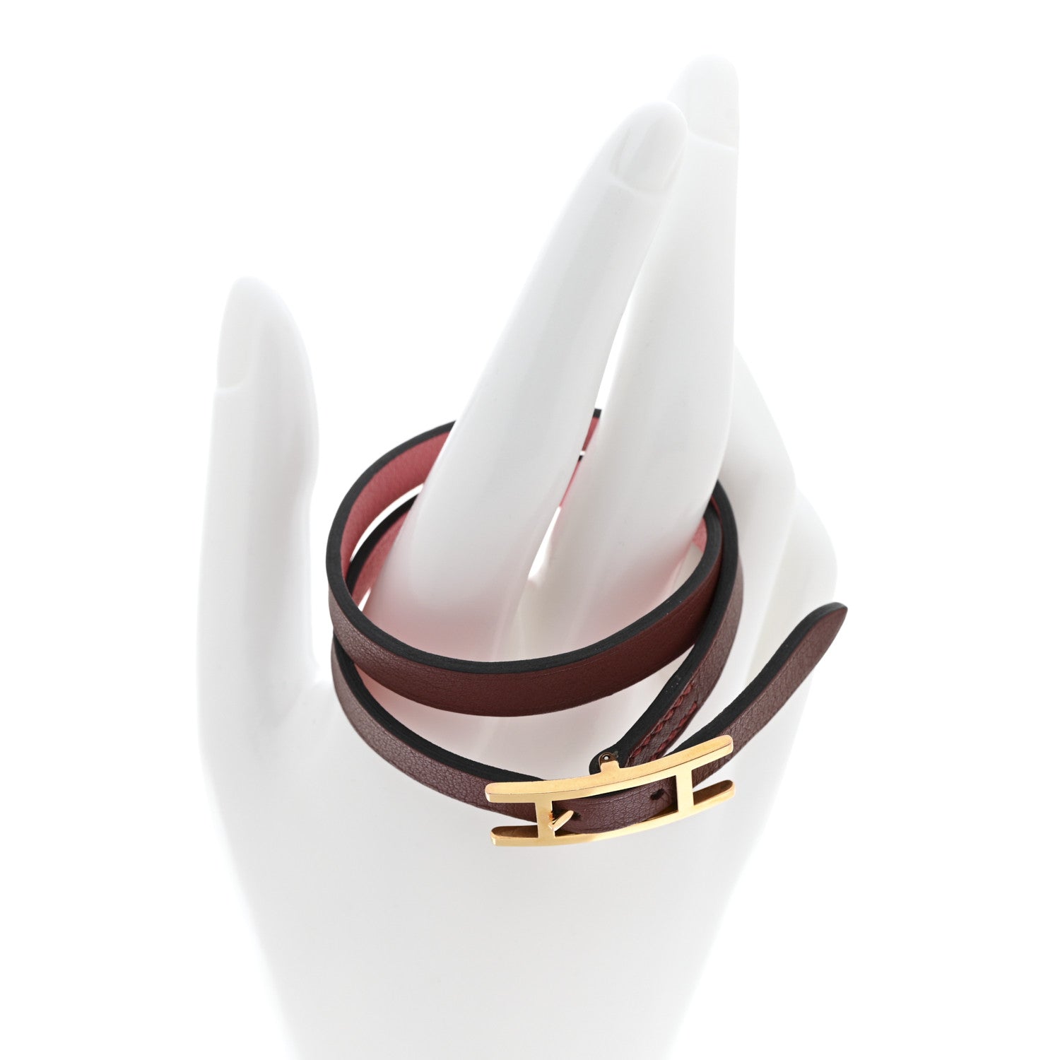 Swift Behapi Double Tour Reversible Bracelet T2 Rose Mexico Rouge H