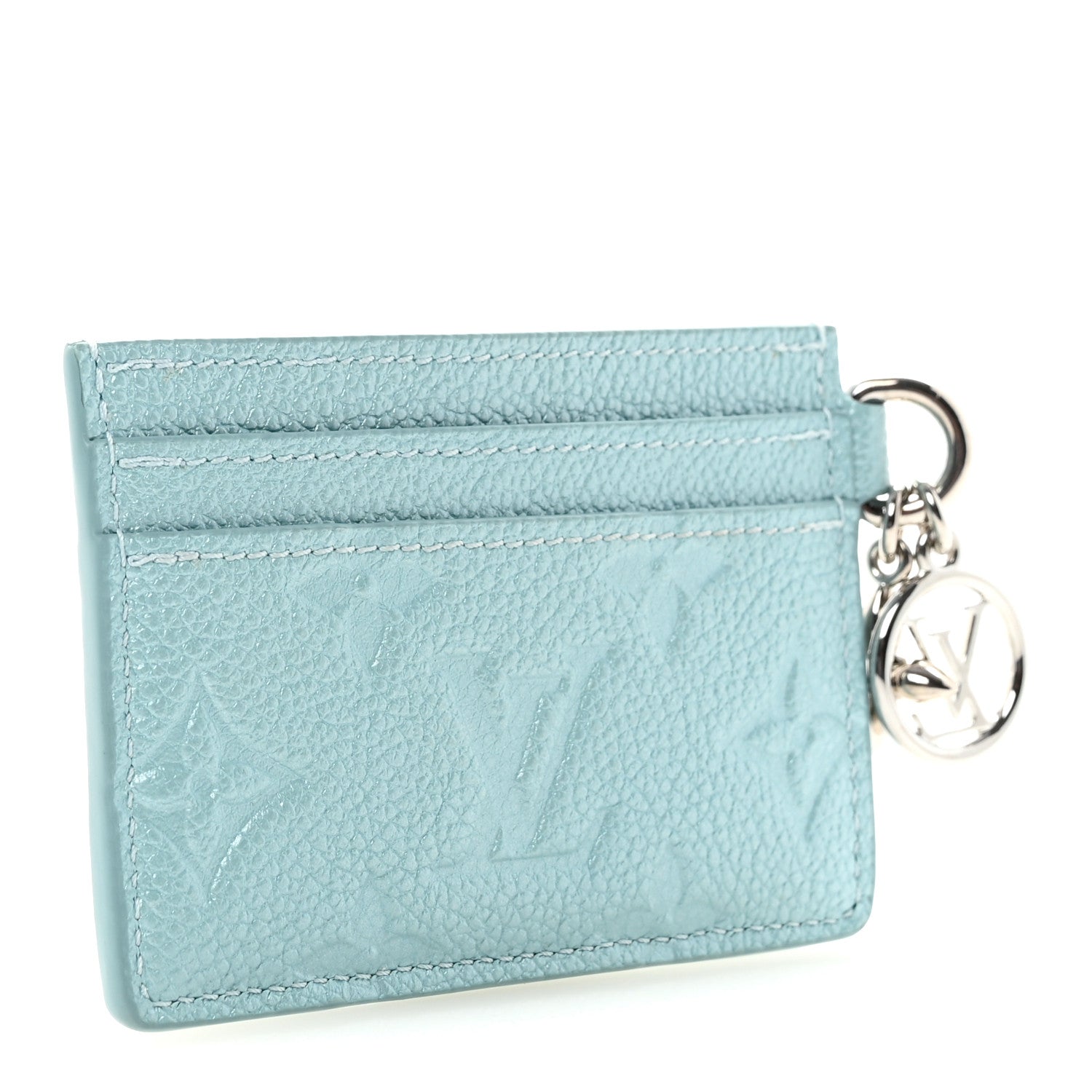 Empreinte Monogram LV Charms Card Holder Pearly Lagoon Turquoise
