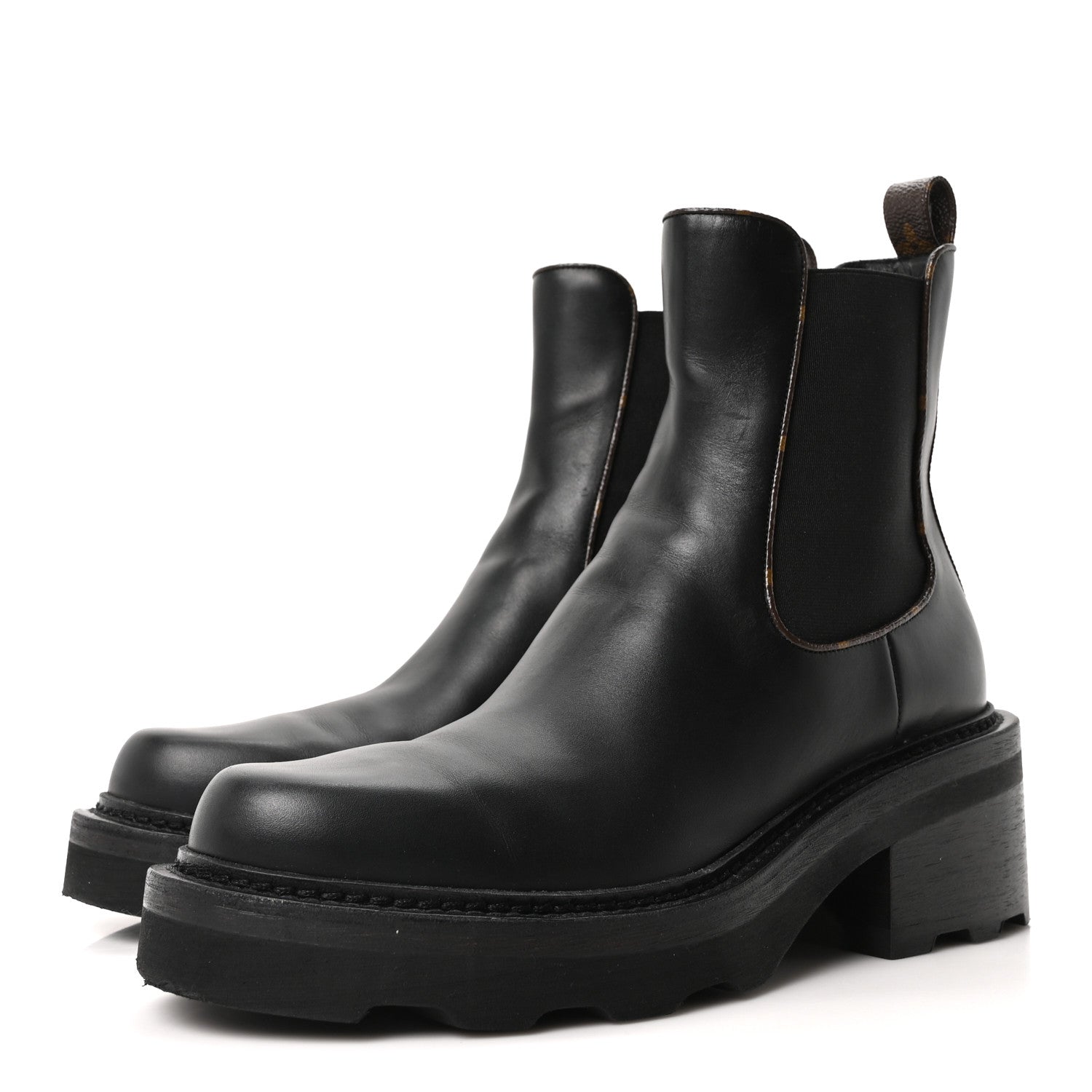 Calfskin Monogram Beaubourg Ankle Boots 39.5 Black