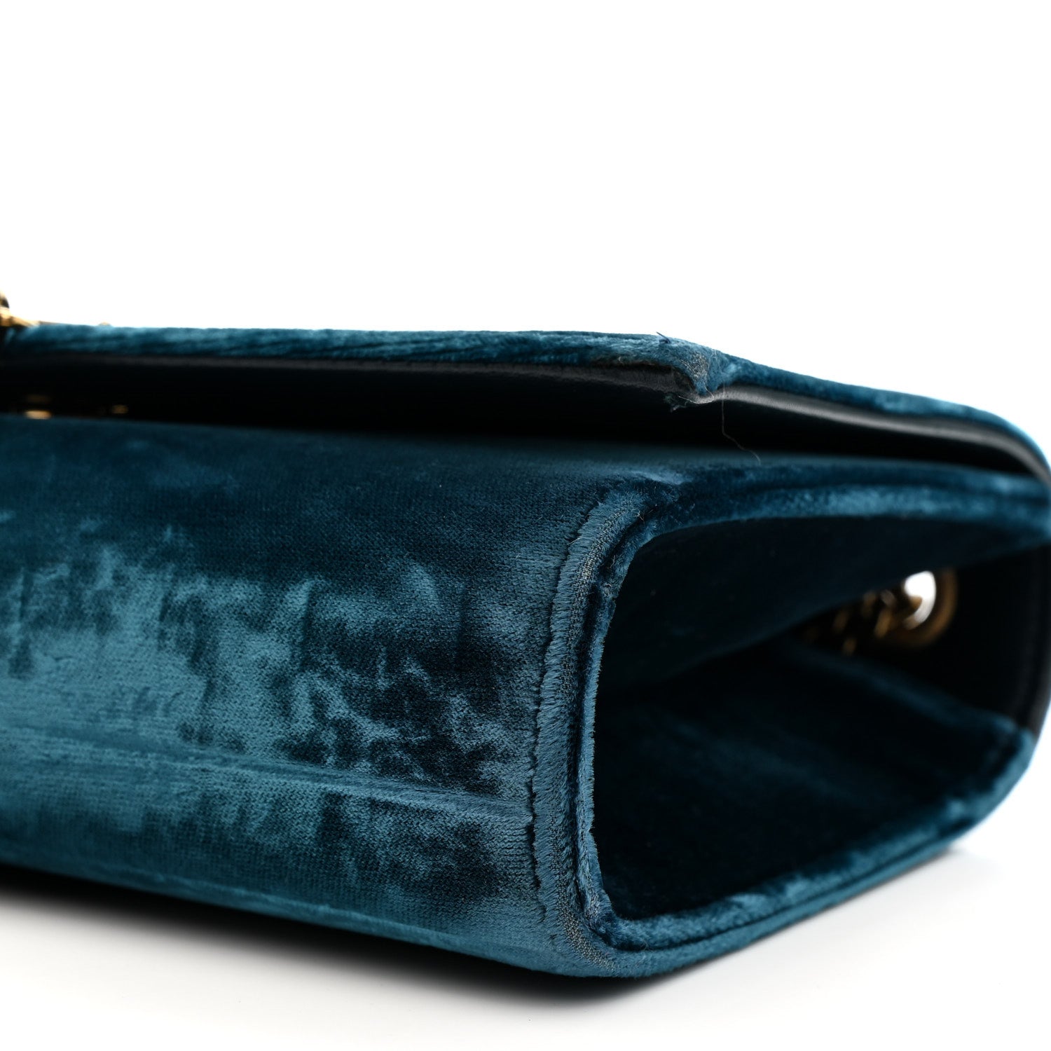 Velvet Small Classic Monogram Kate Tassel Satchel Blue