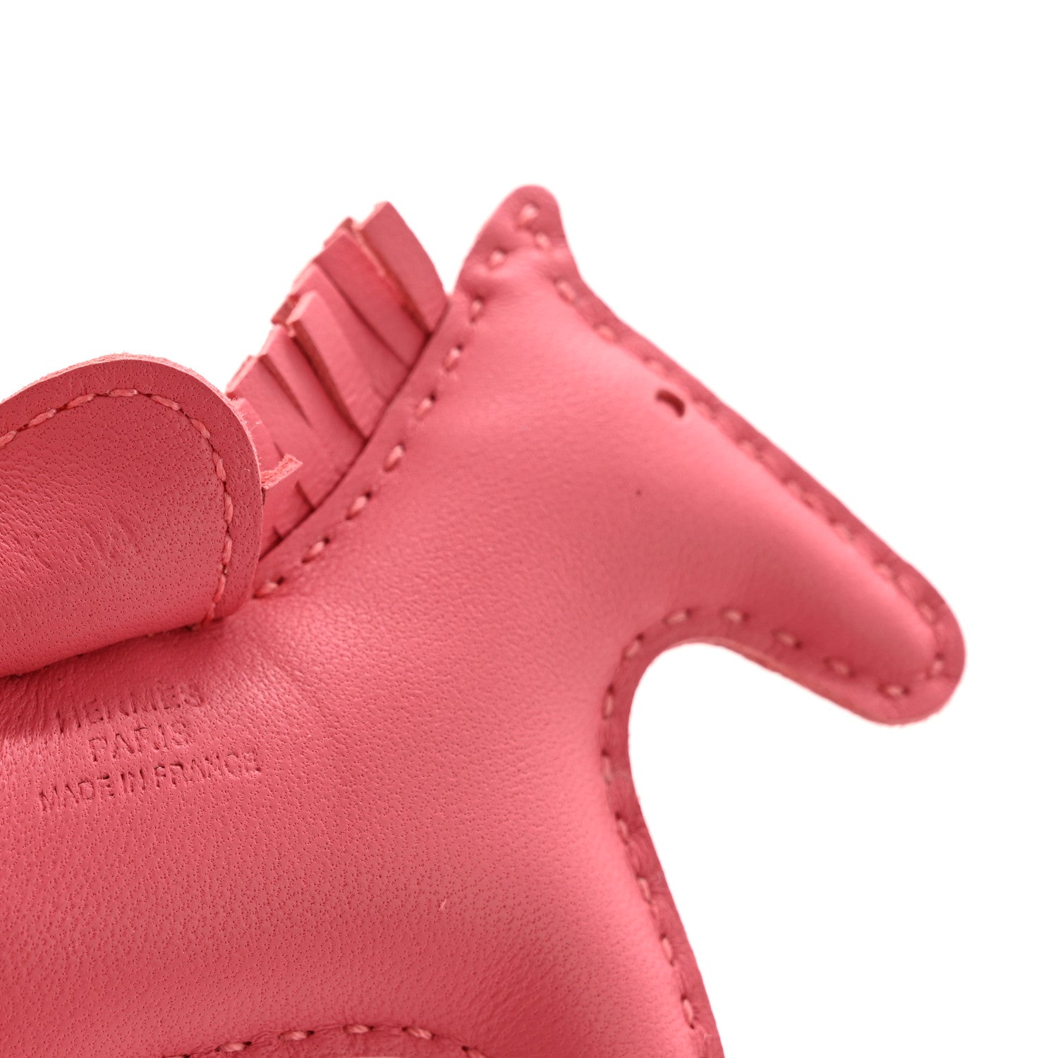 Milo Lambskin Grigri Rodeo Horse Bag Charm PM Rose Azalee