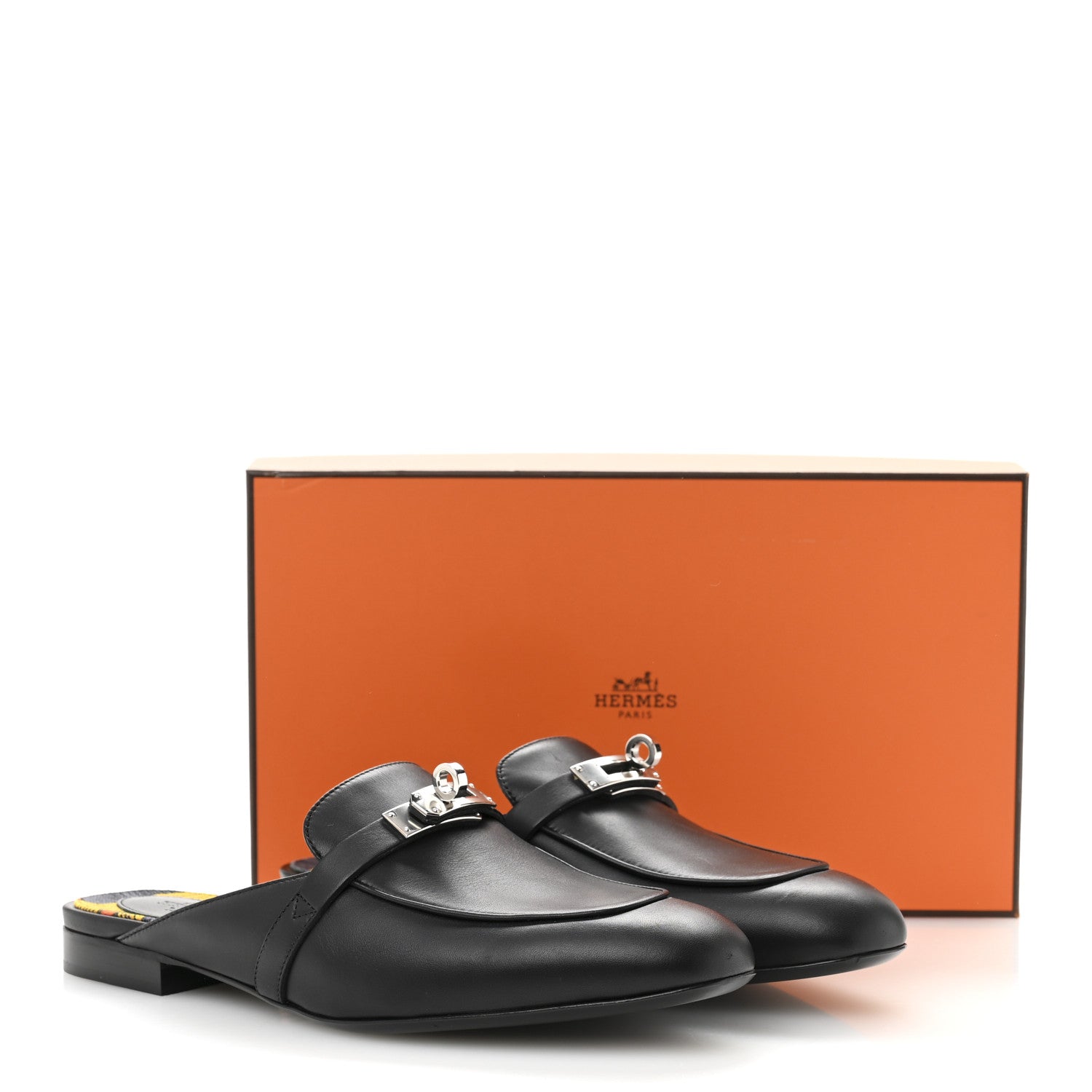 Calfskin Oz Mules 38 Black