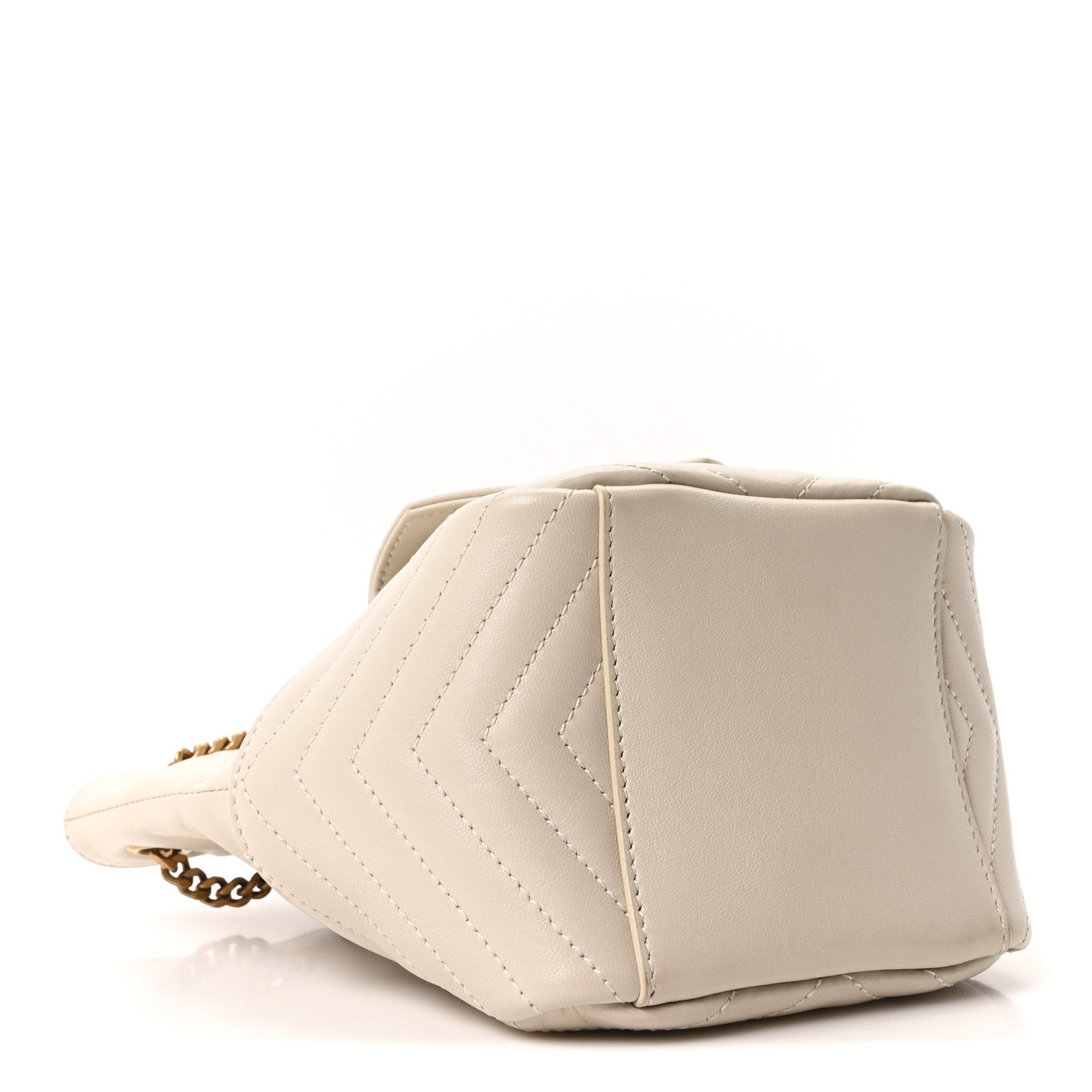 Lambskin Matelasse Monogram Joe Nano Bucket Bag Crema Soft
