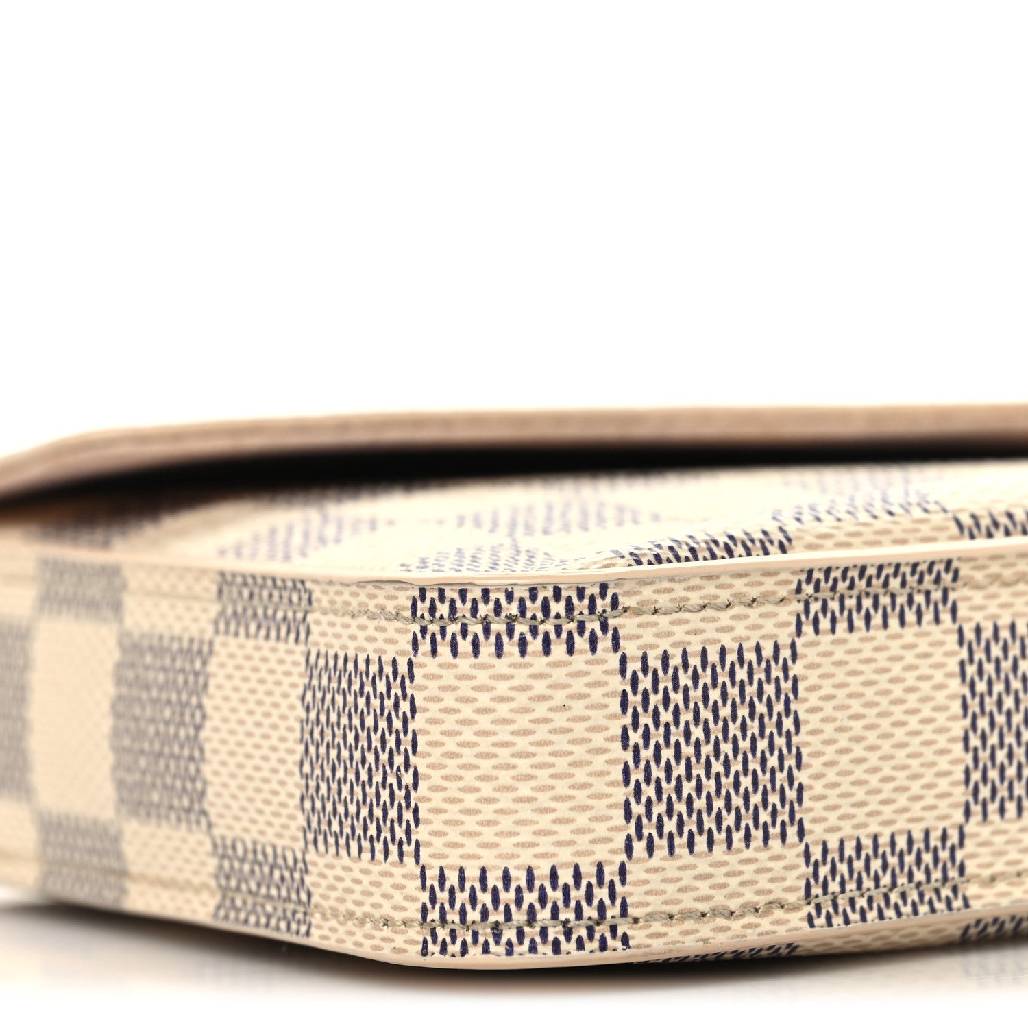 Damier Azur Pochette Felicie Chain Wallet Rose Ballerine