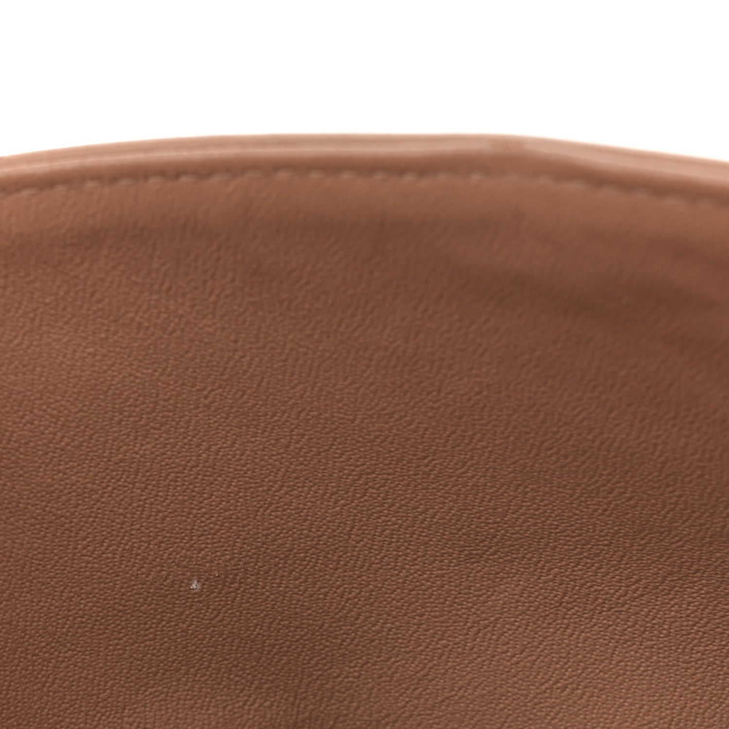 Lambskin Quilted Medium Double Flap Brown