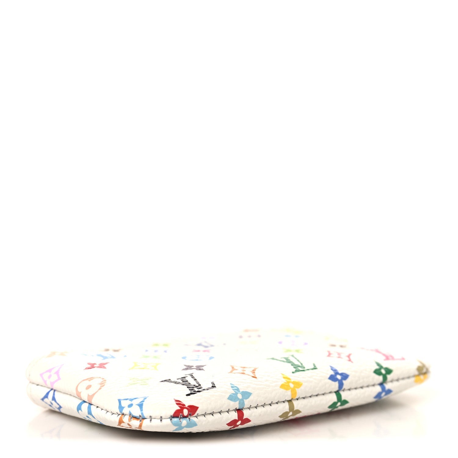 LV X TM Monogram Multicolor Key Pouch White