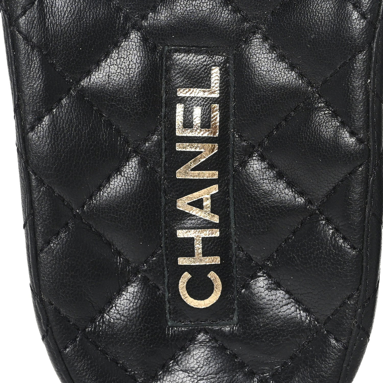 Lambskin Quilted CC Mules Sandals 37 Black