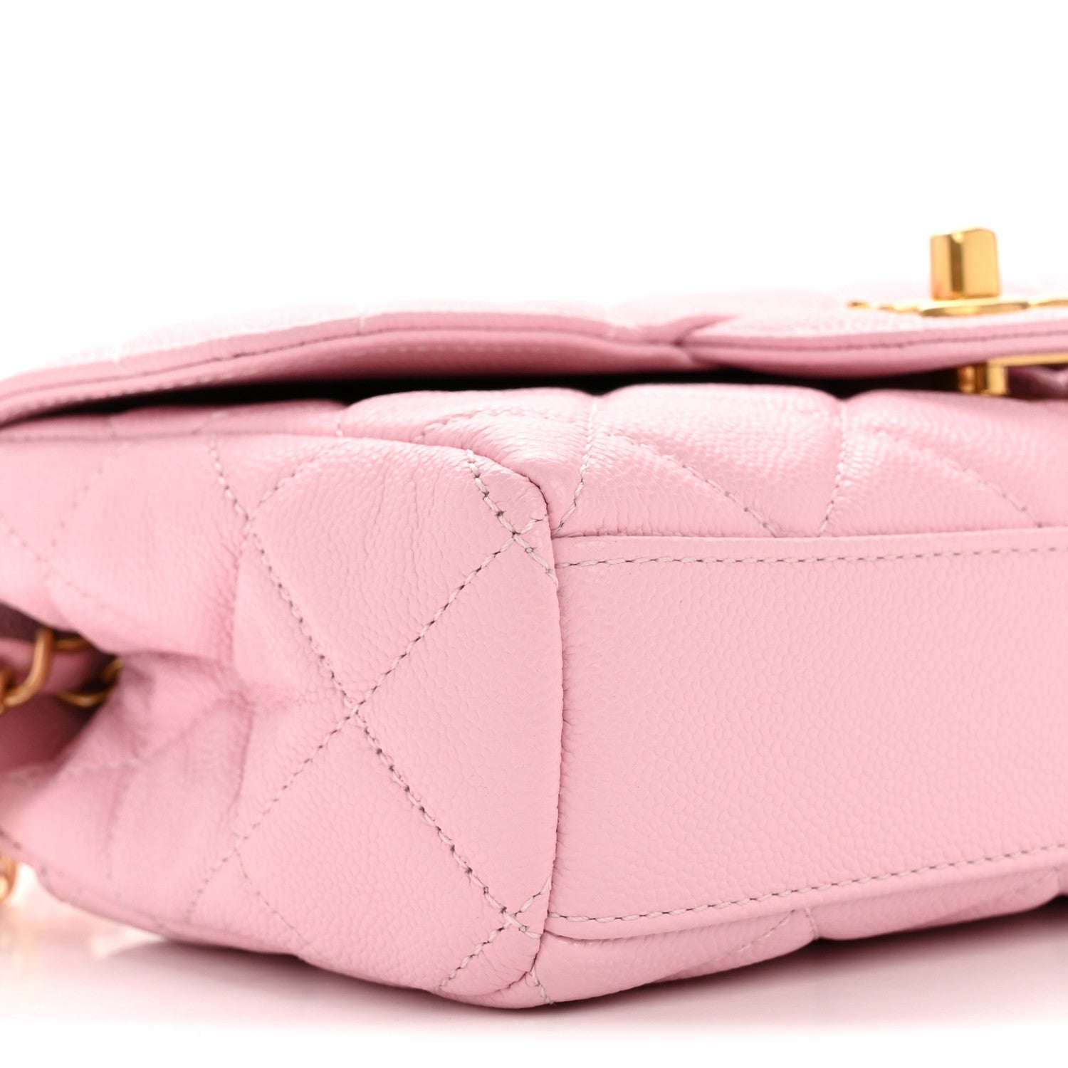 Caviar Quilted Mini Flap Light Pink