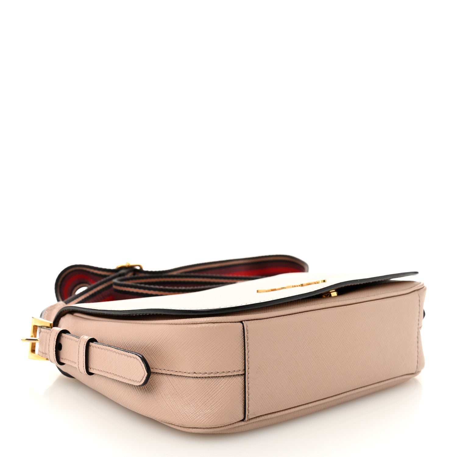 Saffiano Flap Crossbody Cipria