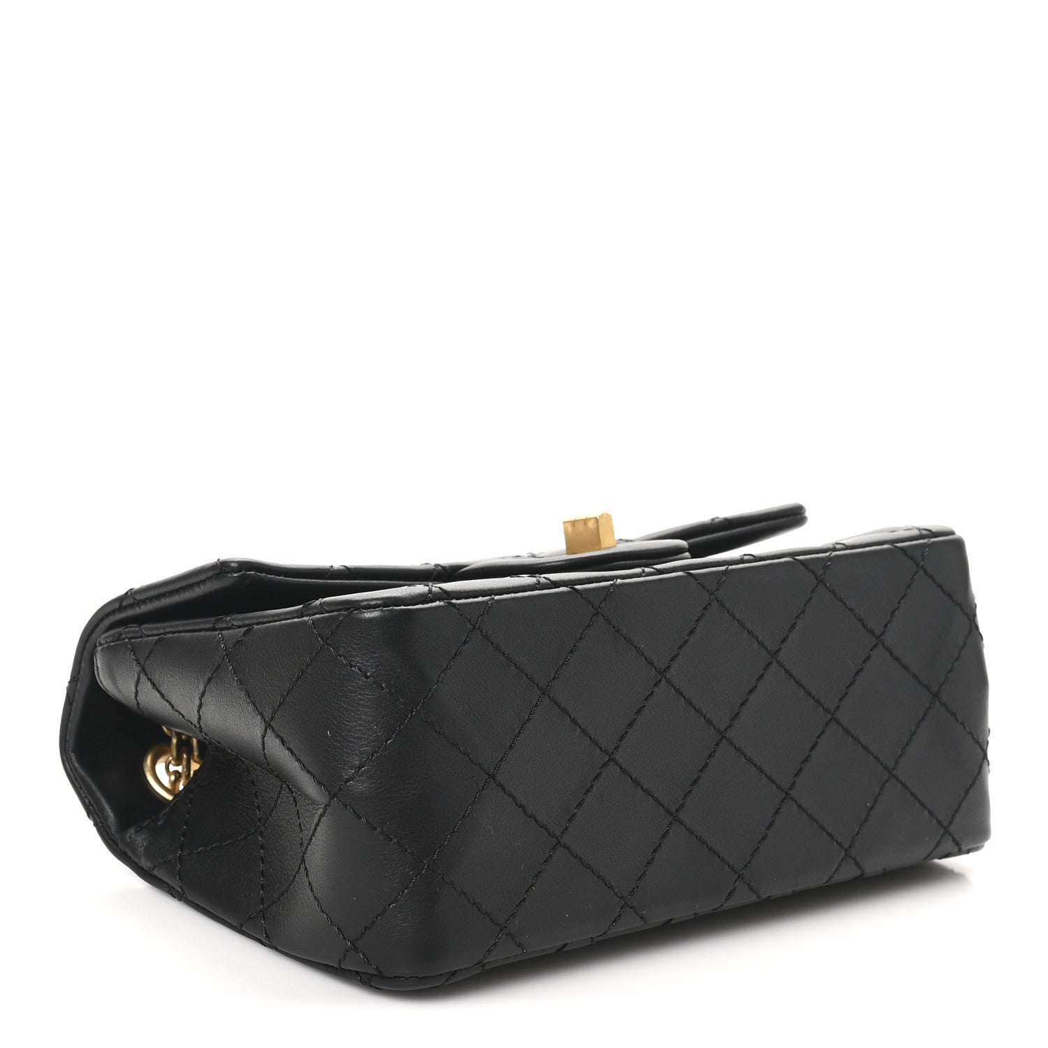 Calfskin Quilted 2.55 Reissue Mini Flap Black