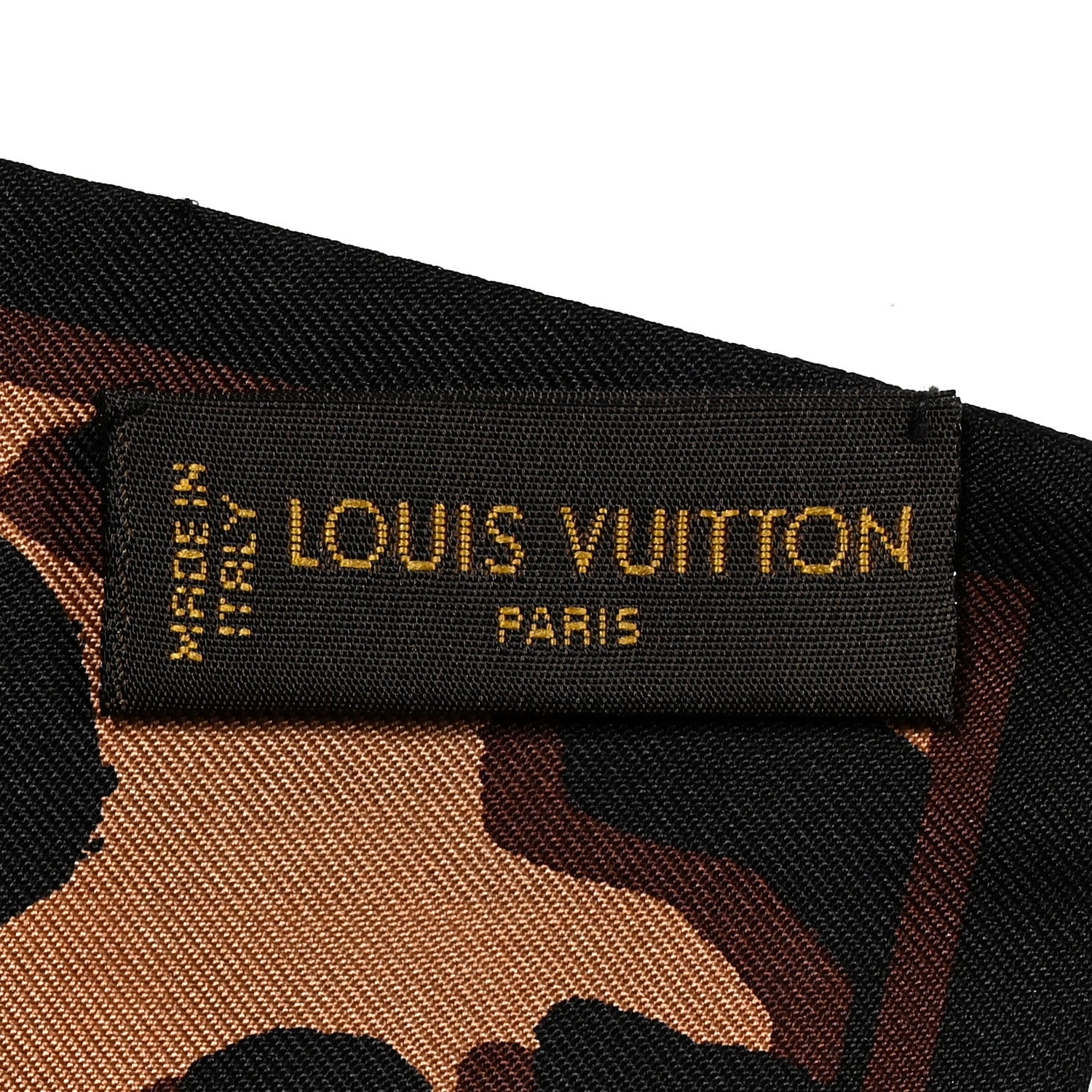 Silk Leopard Bandeau Scarf Marron