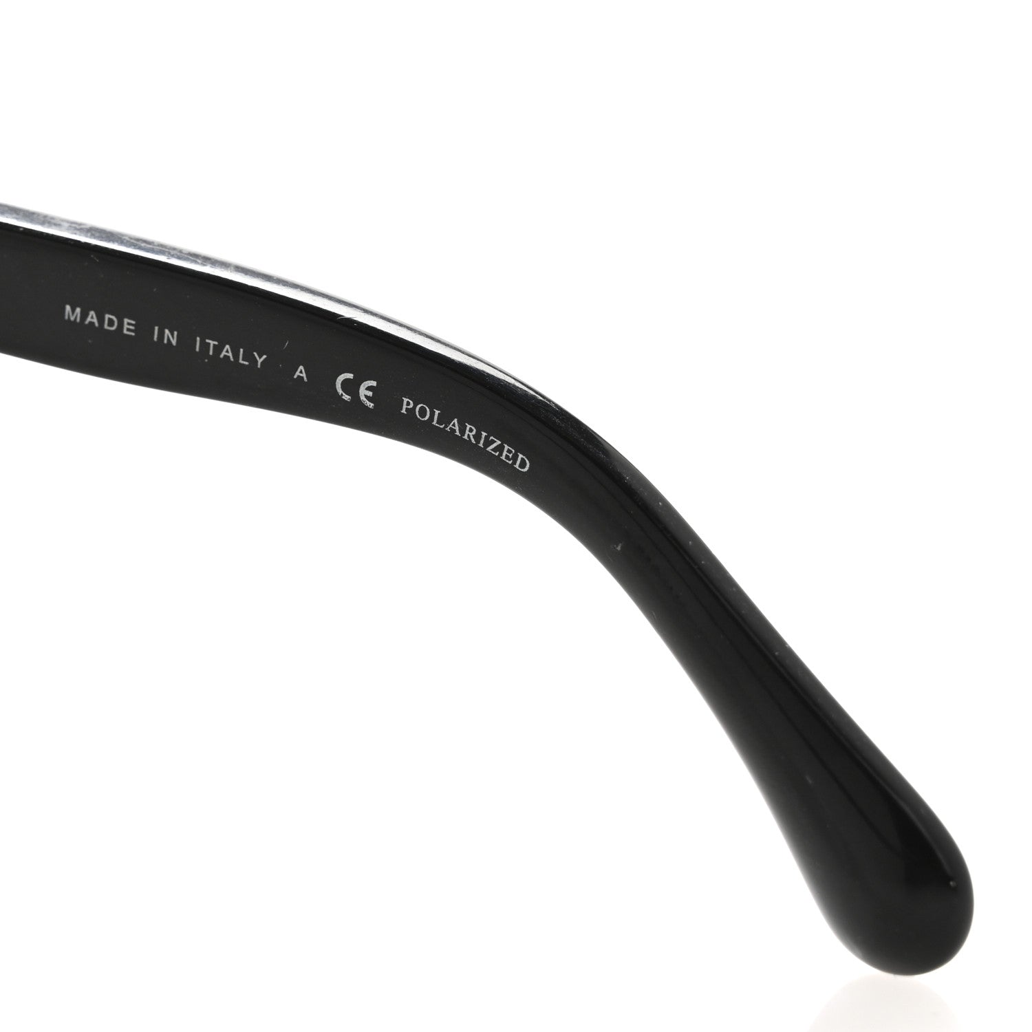 Acetate Polarized Cat Eye Chain Sunglasses 5326 Black