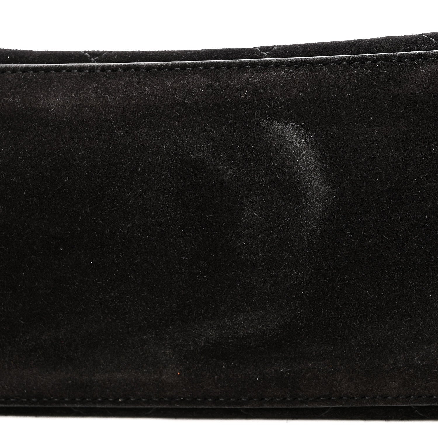 Suede Calfskin Small Souplissimo Maxi Flap Black