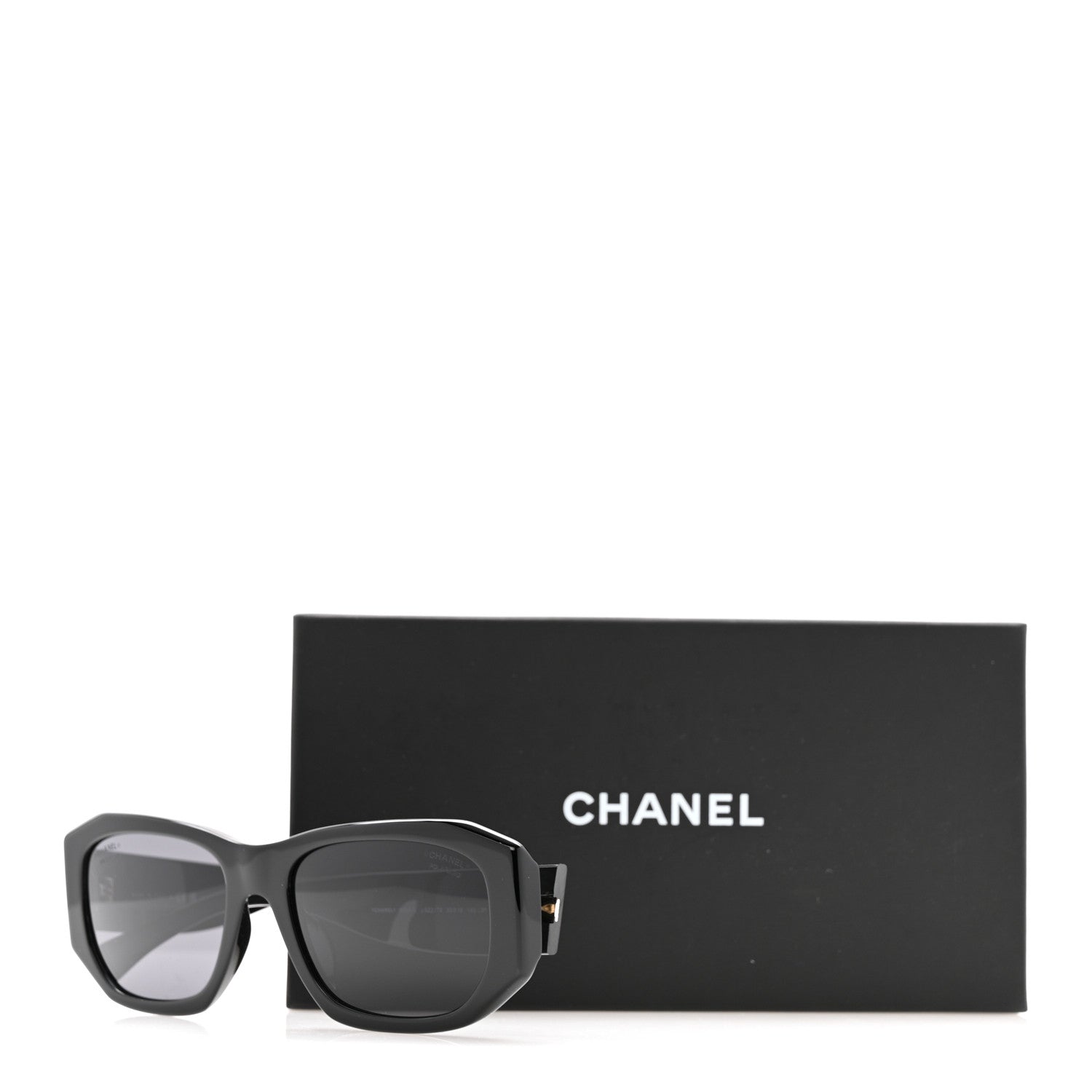 Acetate Rectangle Sunglasses 5554-A Black