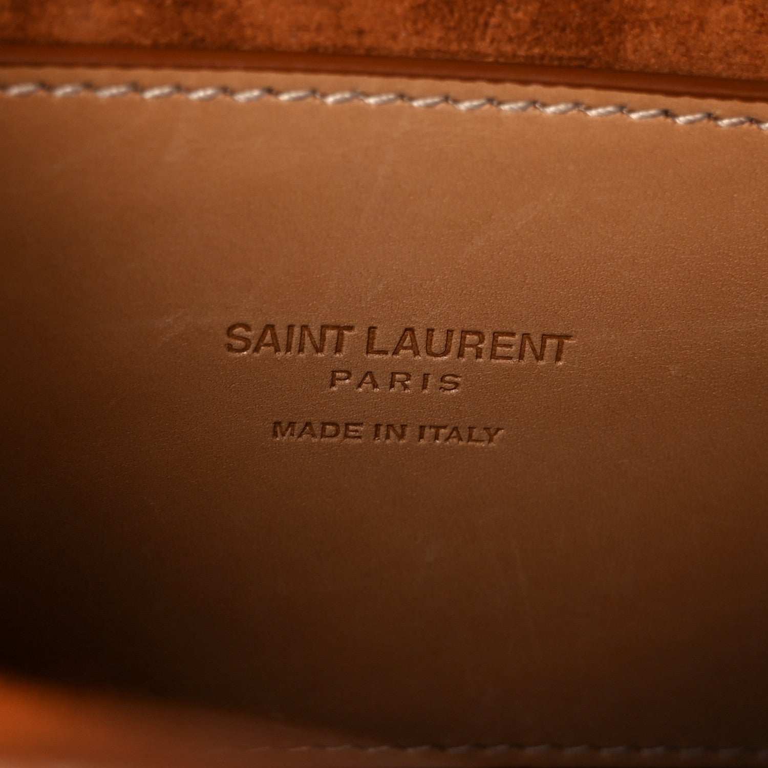 Smooth Vintage Calfskin Small Kaia Satchel Brown Gold