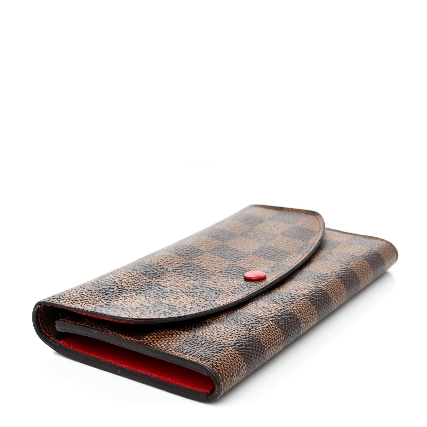 Damier Ebene Emilie Wallet Red