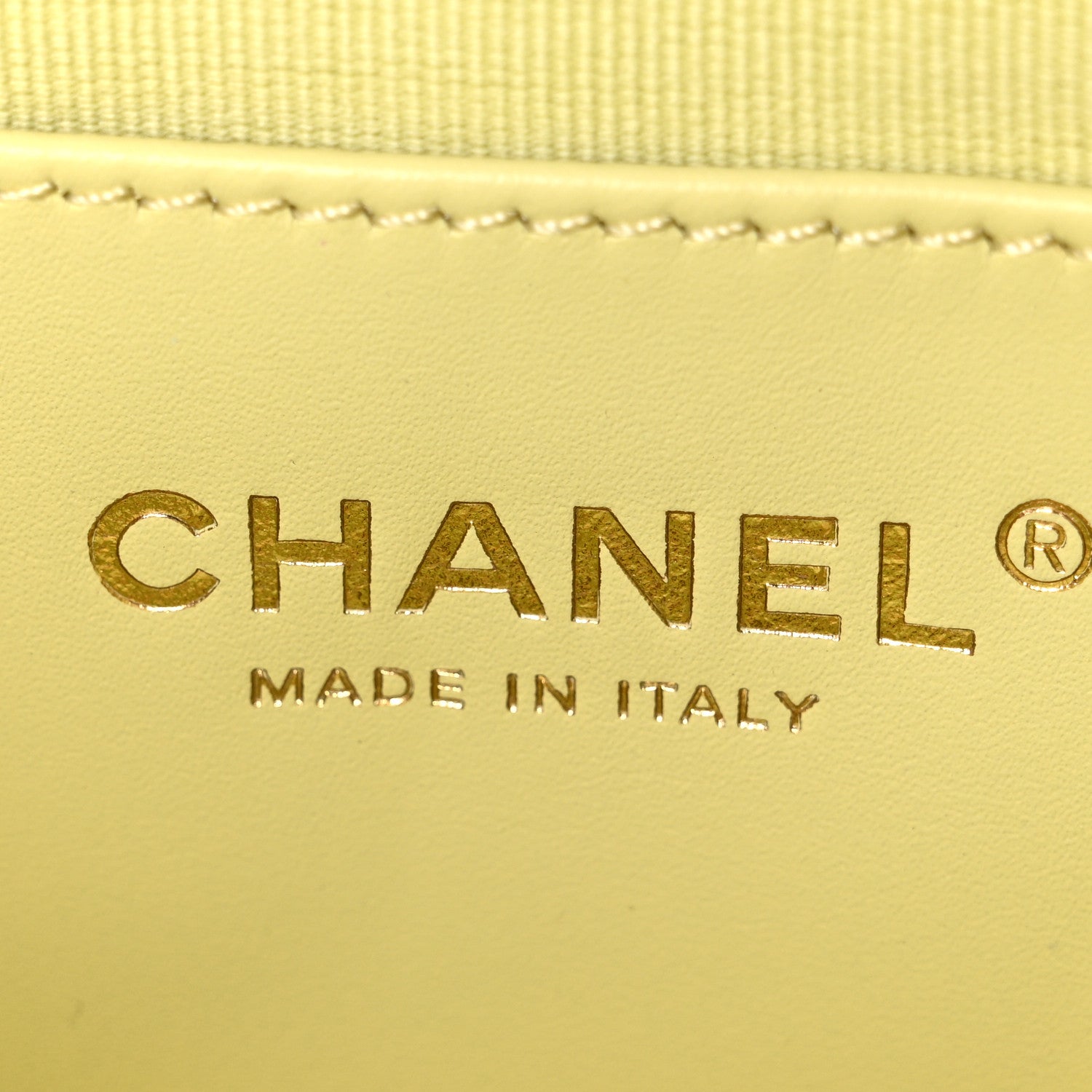 Shiny Caviar Quilted Mini Chain Messenger Flap Bag Yellow