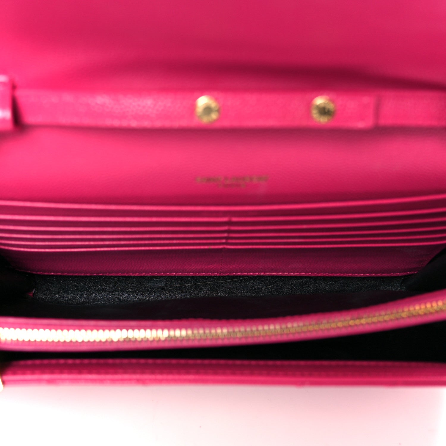 Grain De Poudre Matelasse Chevron Monogram Envelope Chain Wallet Bubblegum