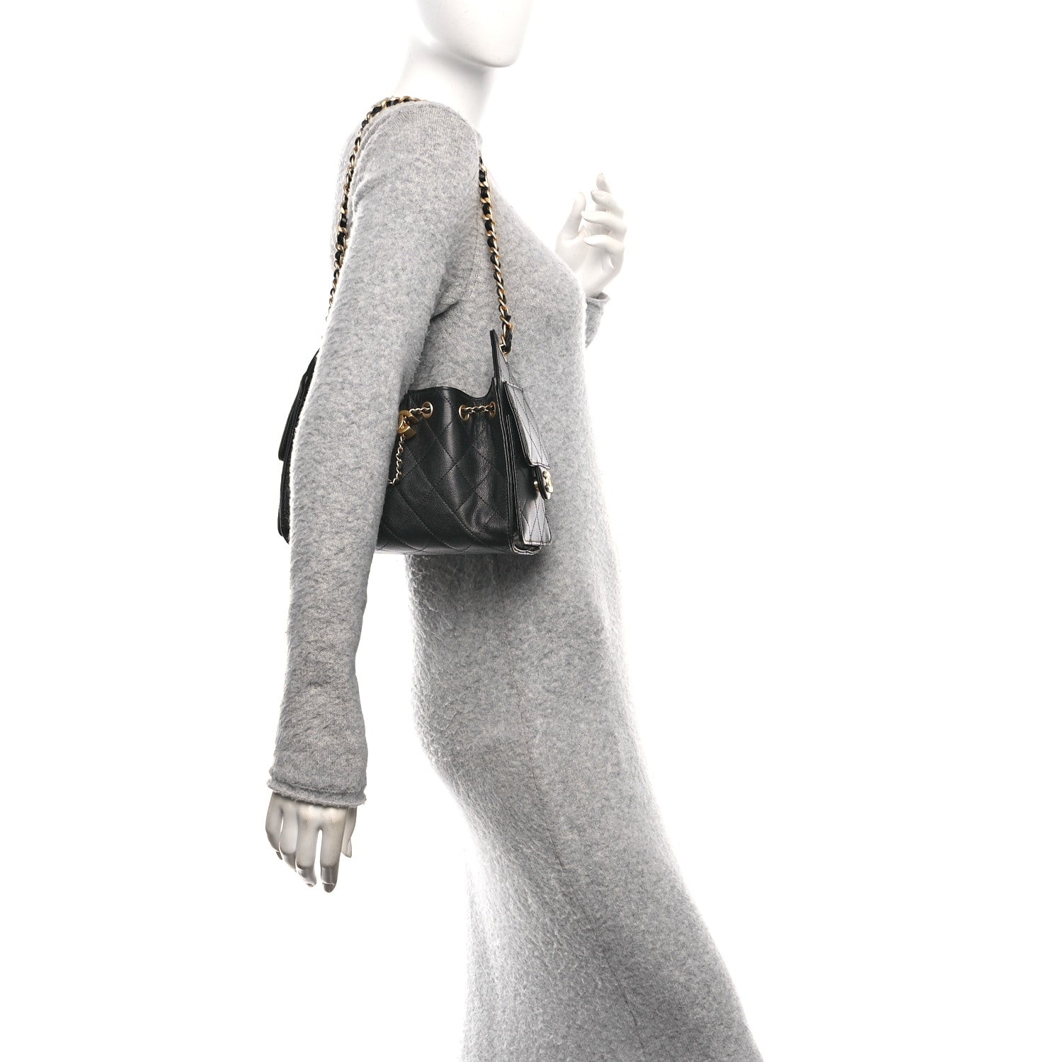 Caviar Quilted Mini Chanel 25 Handbag Black