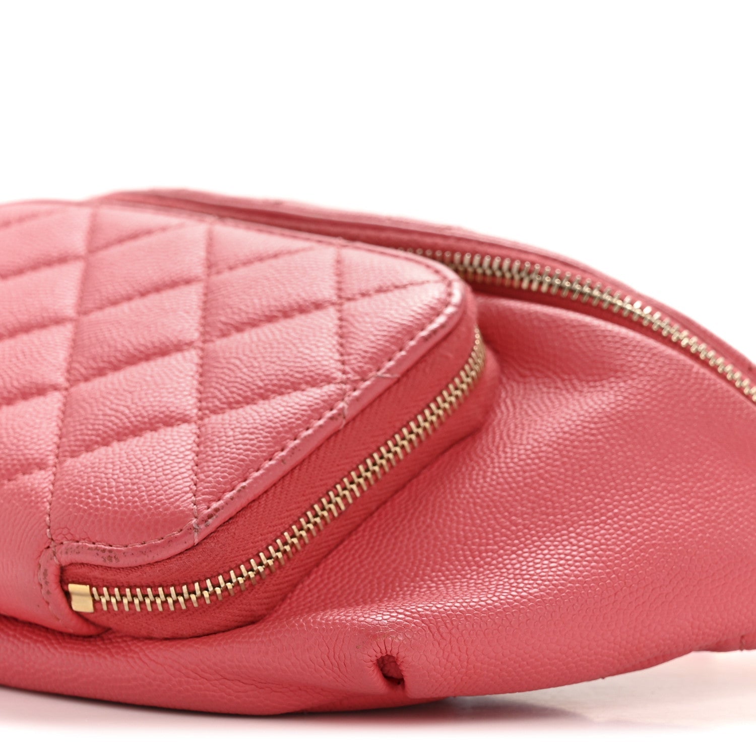 Caviar Quilted Business Affinity Waist Belt Bag Pink