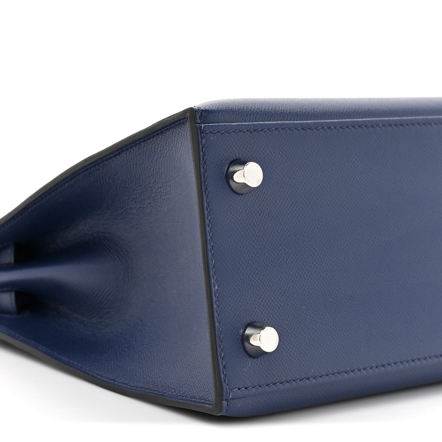 Madame Calfskin Kelly Sellier 25 Bleu Encre