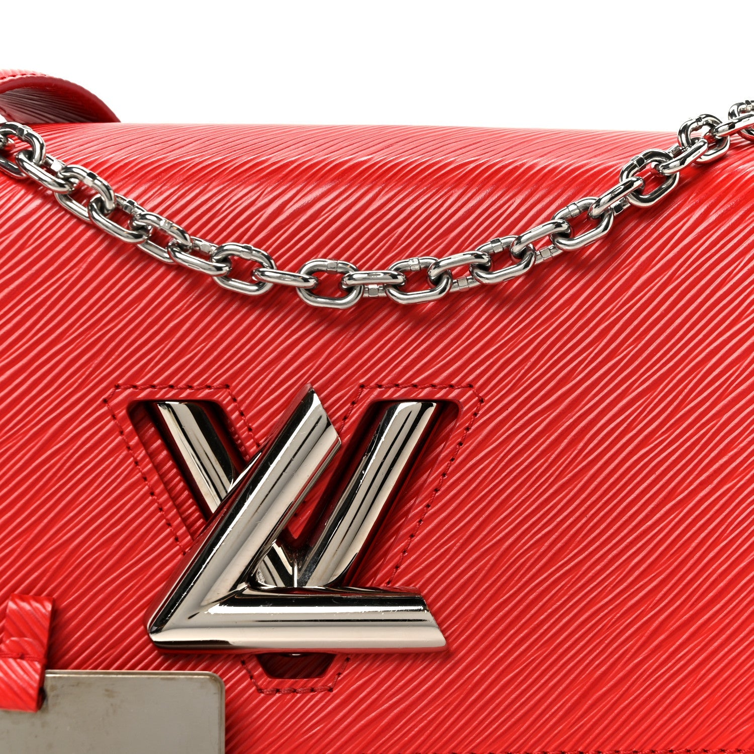 Epi Twist Shoulder Bag MM Coquelicot