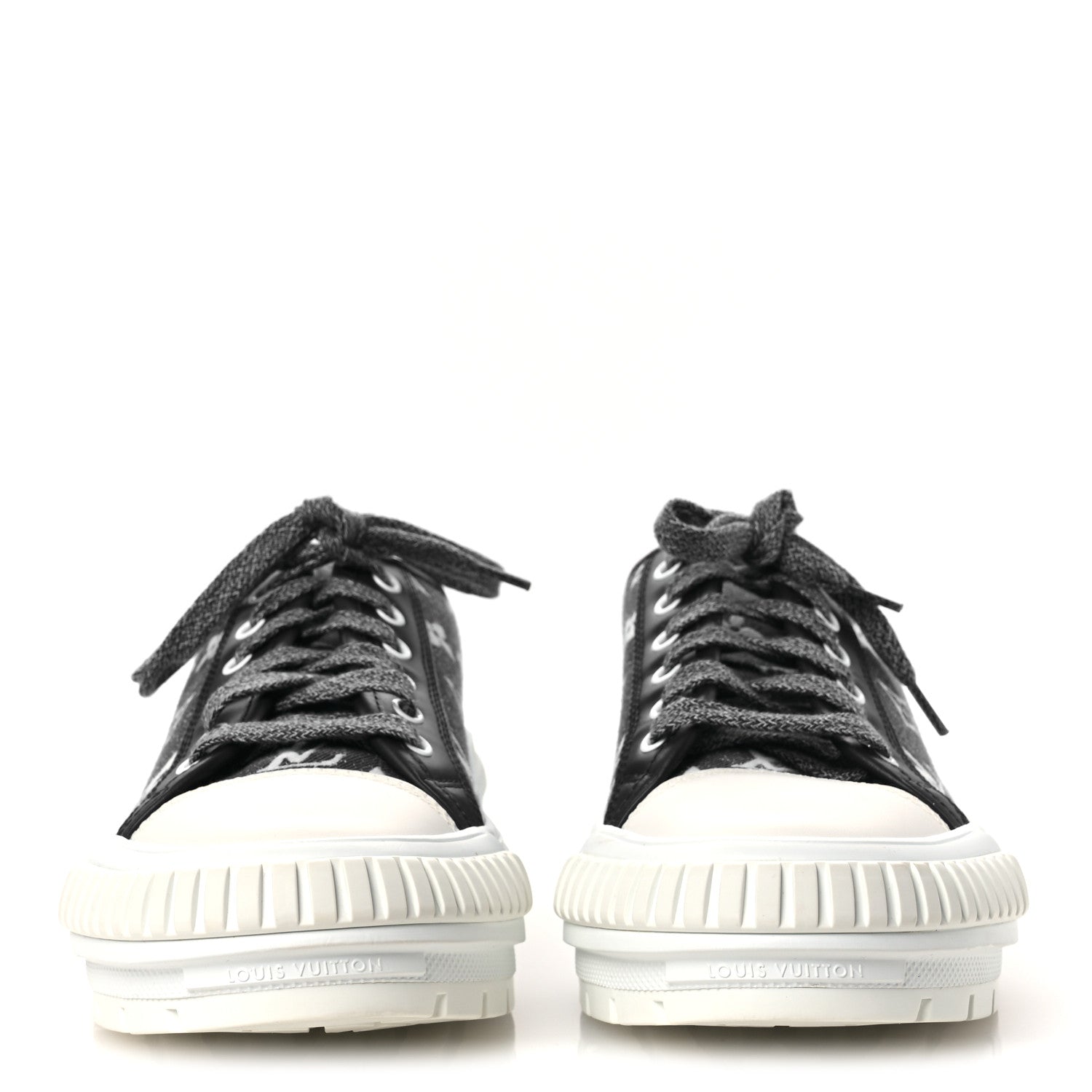 Denim Monogram Squad Sneakers 38.5 Marine