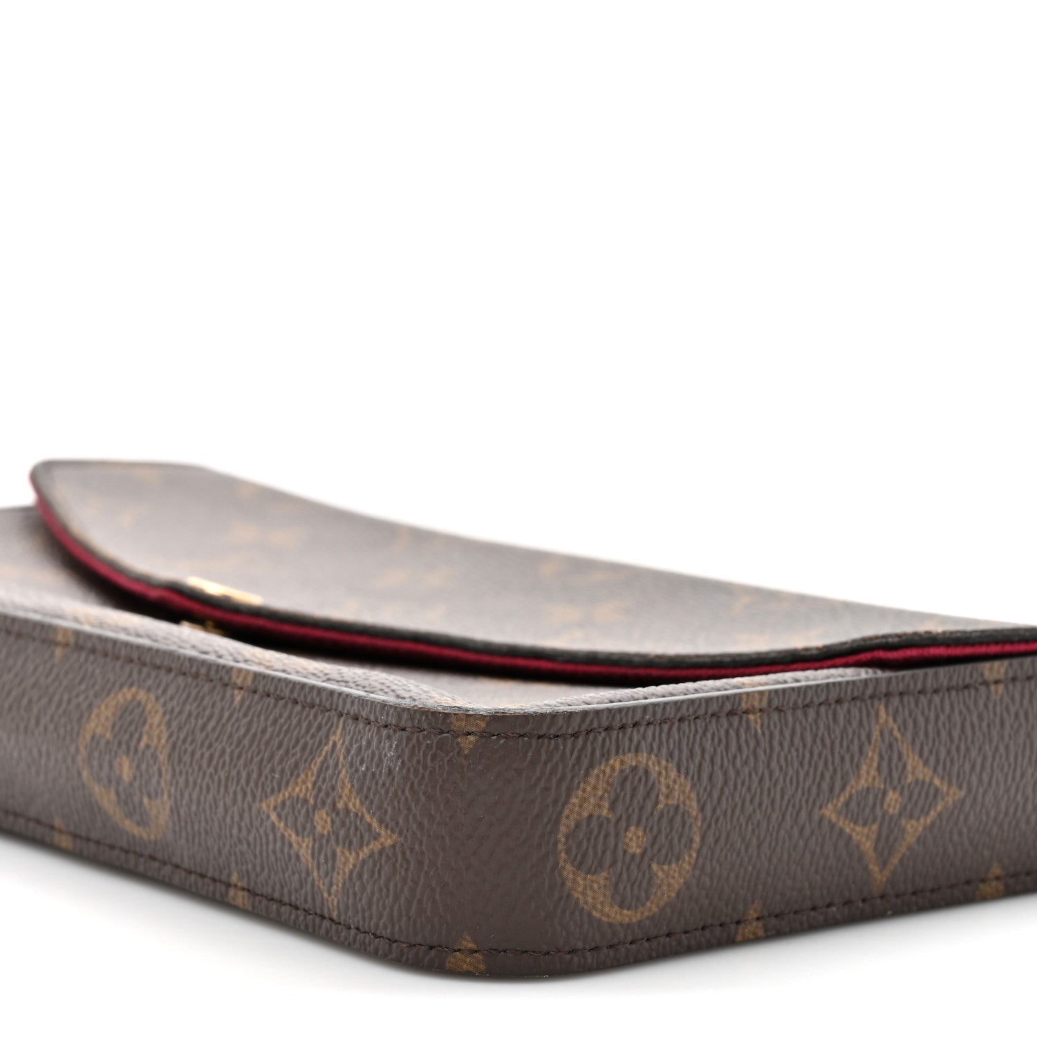 Monogram Pochette Felicie Chain Wallet Fuchsia