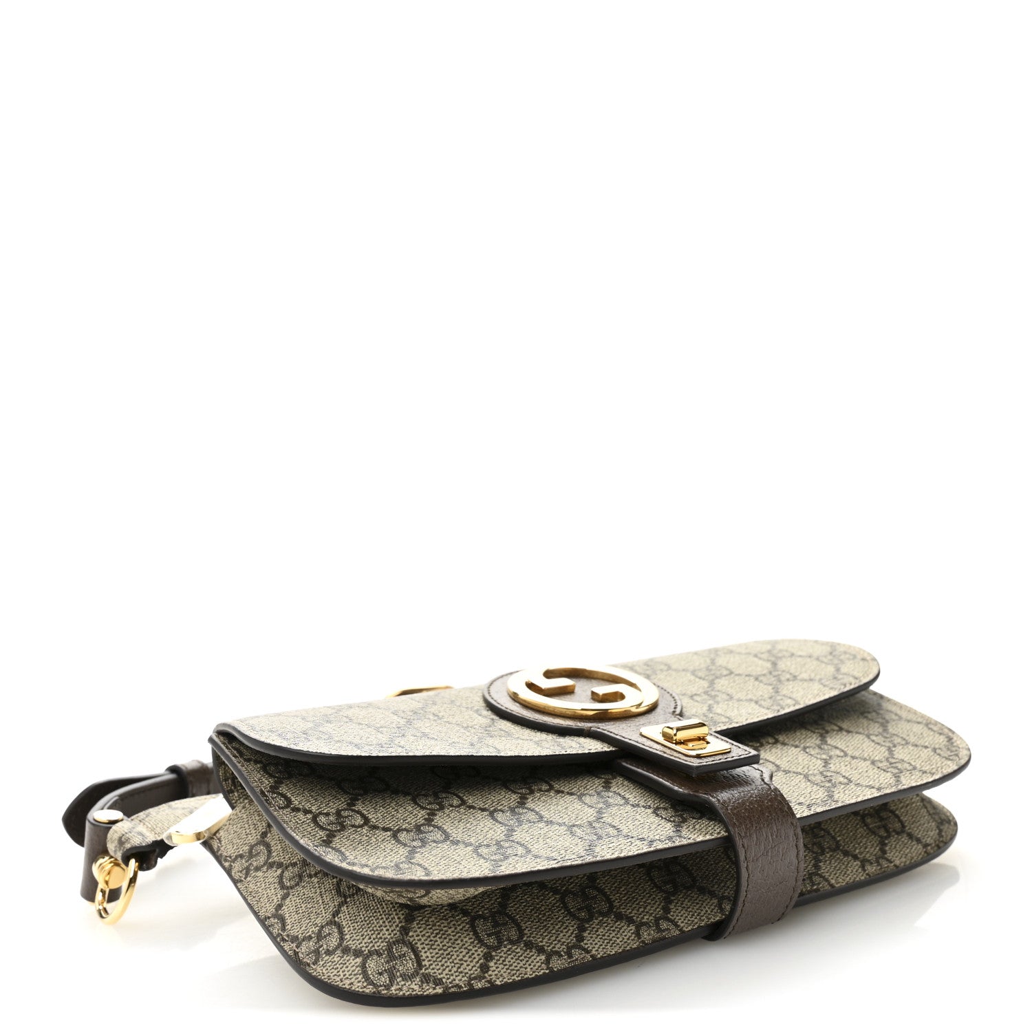 GG Supreme Monogram Textured Dollar Calfskin Blondie Belt Bag Beige Ebony New Acero