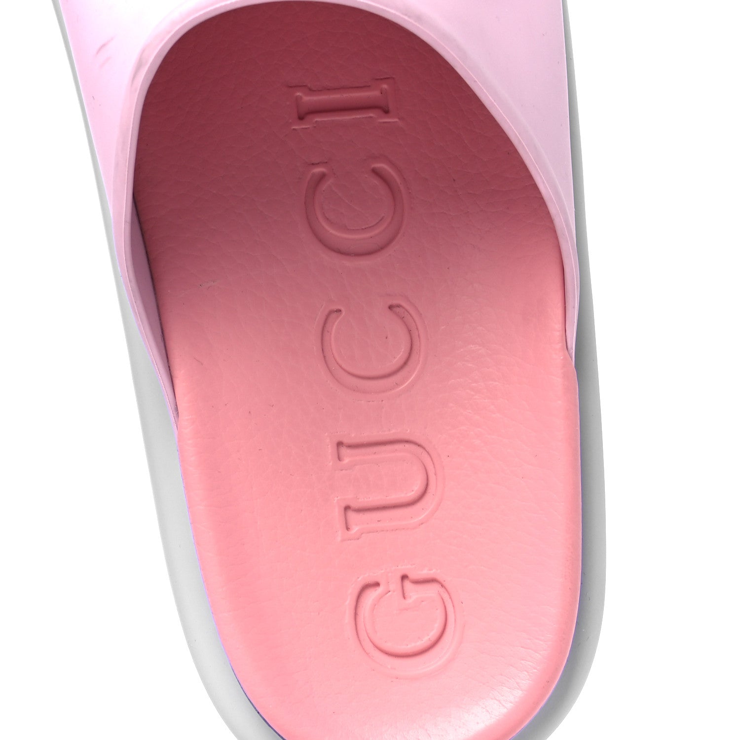 Soft Rubber Womens Interlocking G Platform 42mm Slide Sandals 39 Sugar Pink