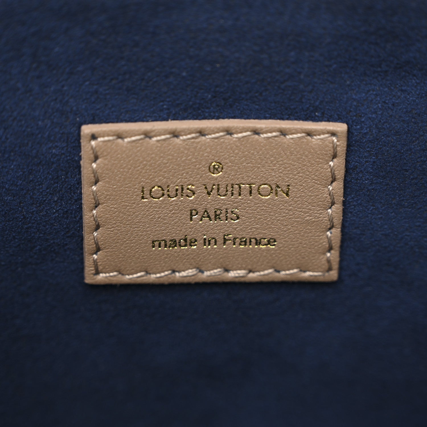 Lambskin Embossed Monogram Coussin MM Taupe