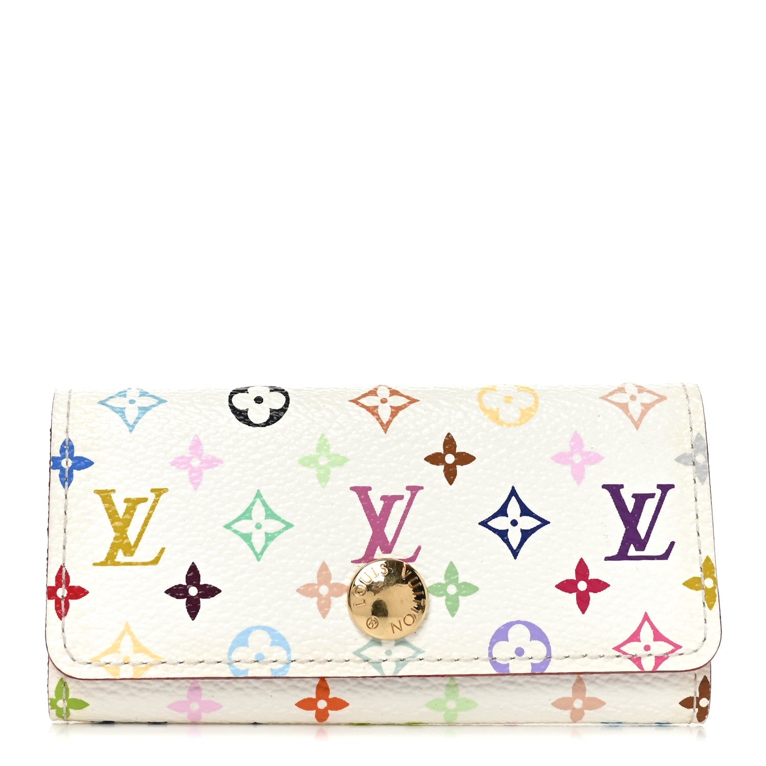 Monogram Multicolor Multicles 4 Key Holder White Litchi