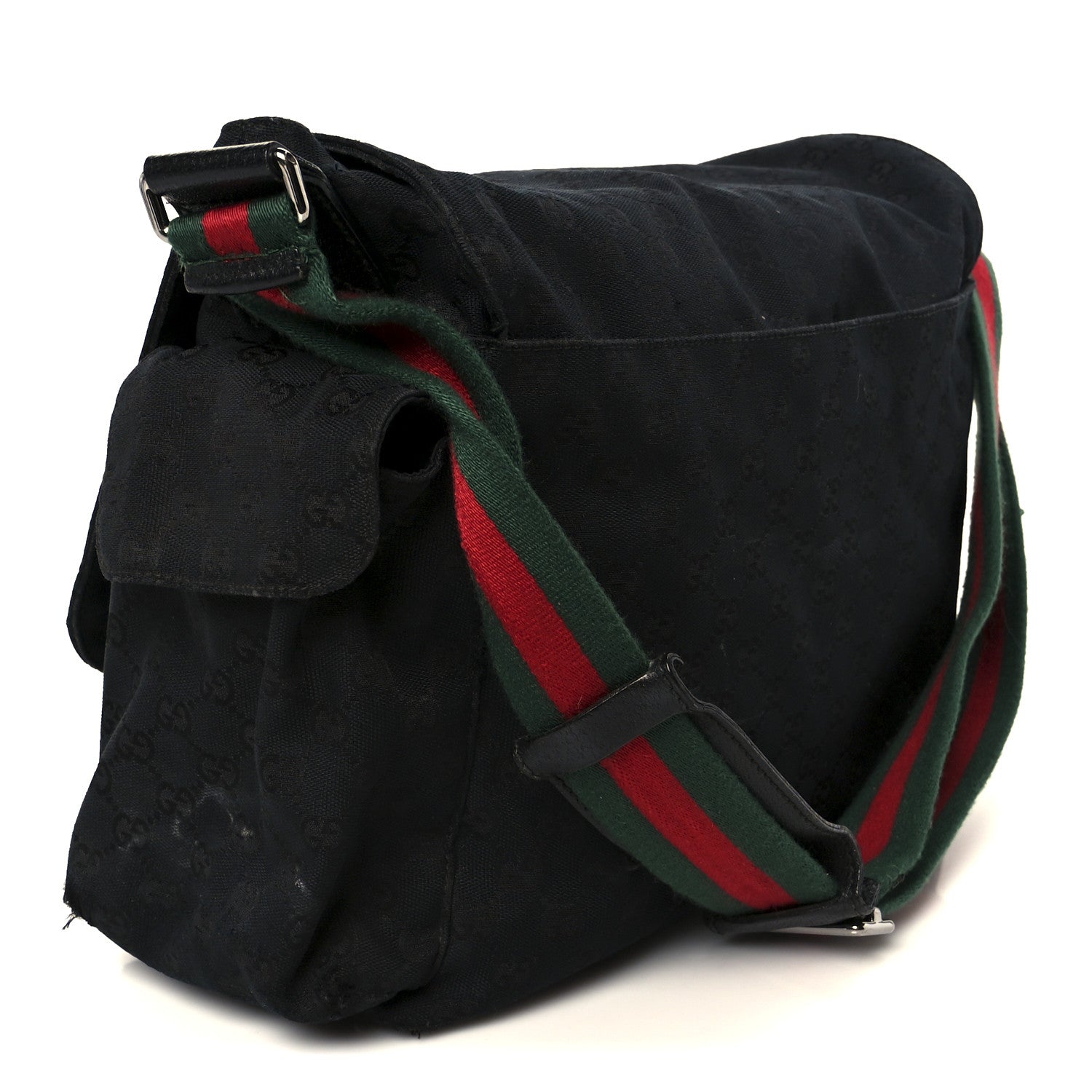 Monogram Diaper Messenger Bag Black