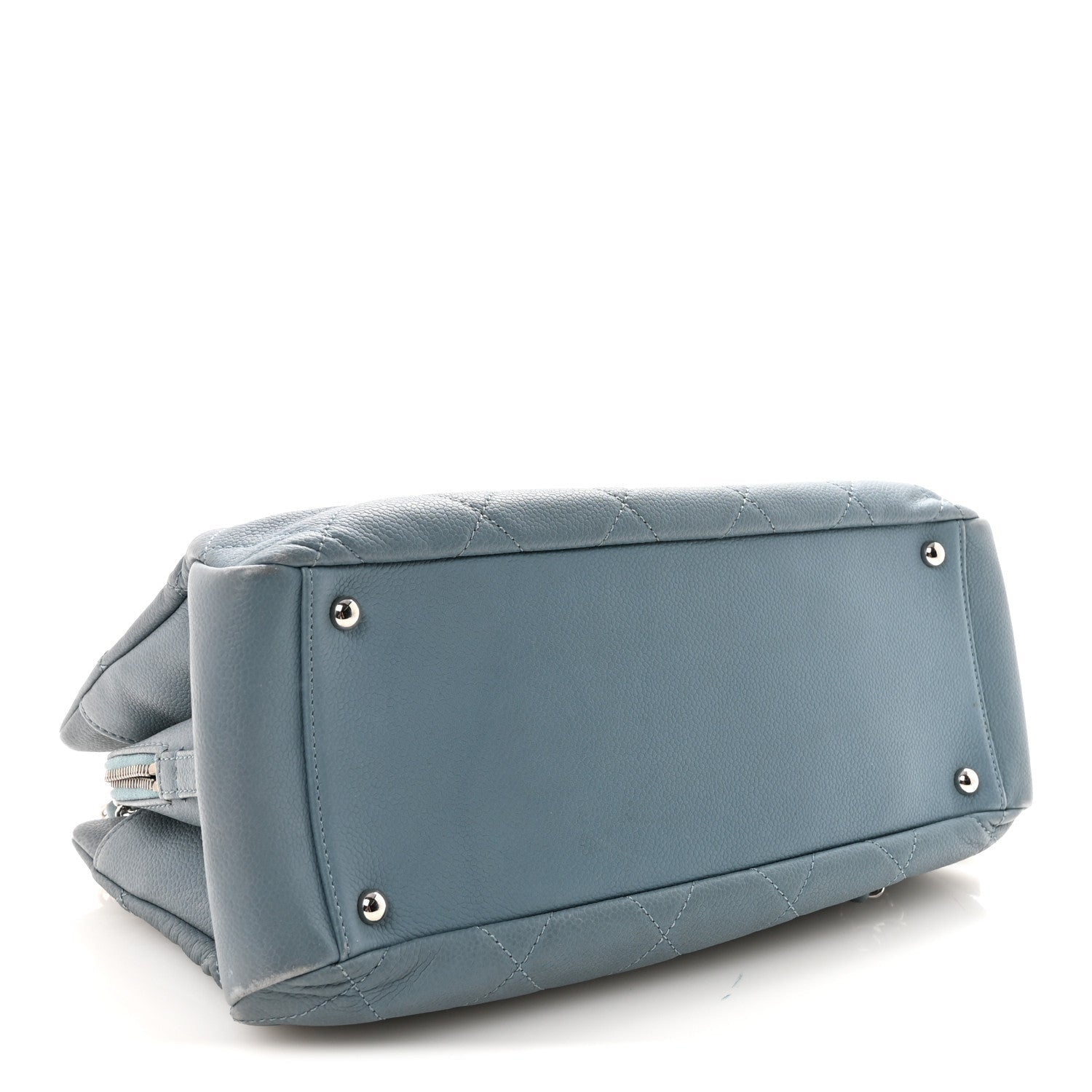 Caviar Quilted CC Timeless Soft Tote Blue
