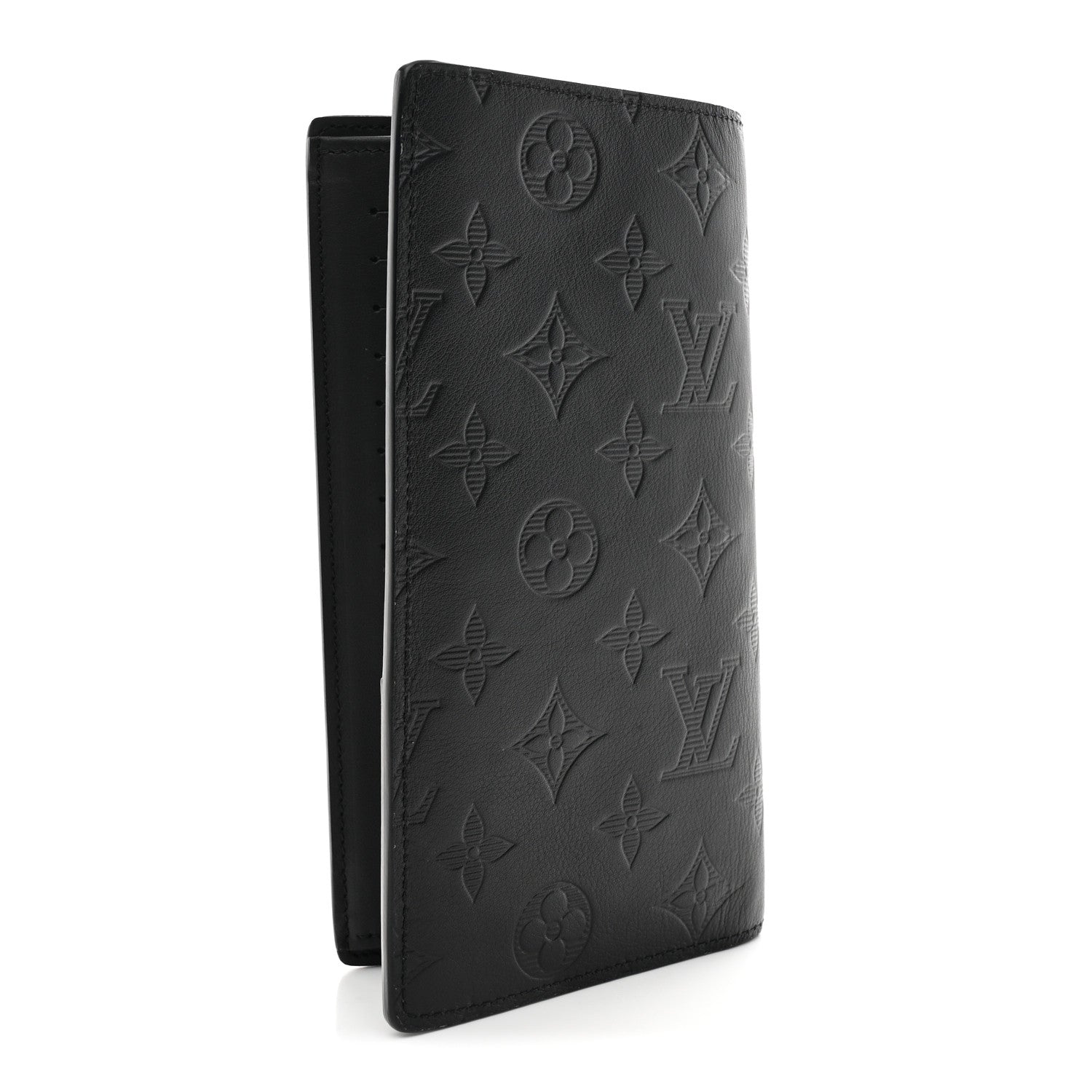 Calfskin Monogram Shadow Brazza Wallet Black