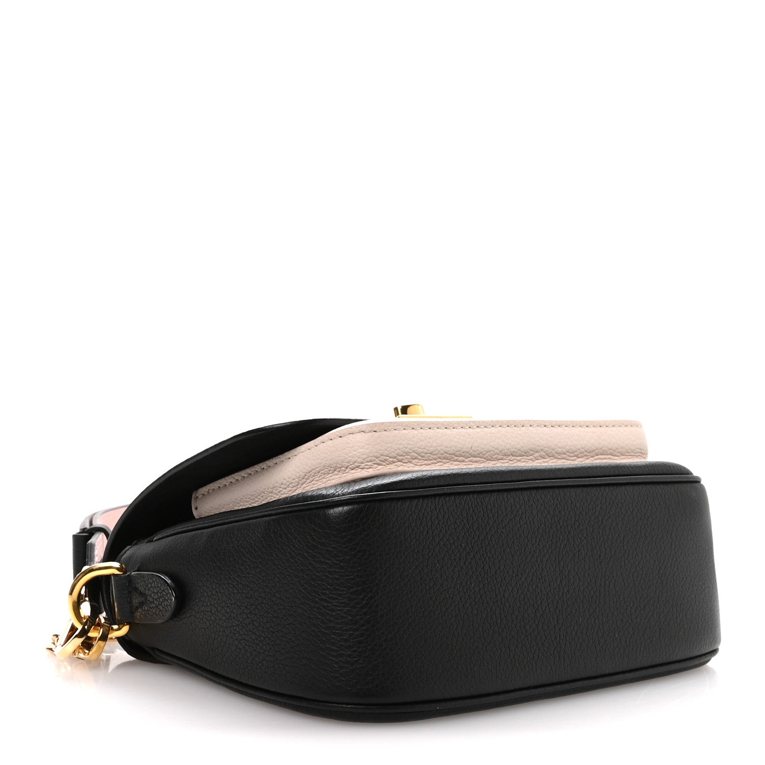 Grained Calfskin Lockme Tender Black