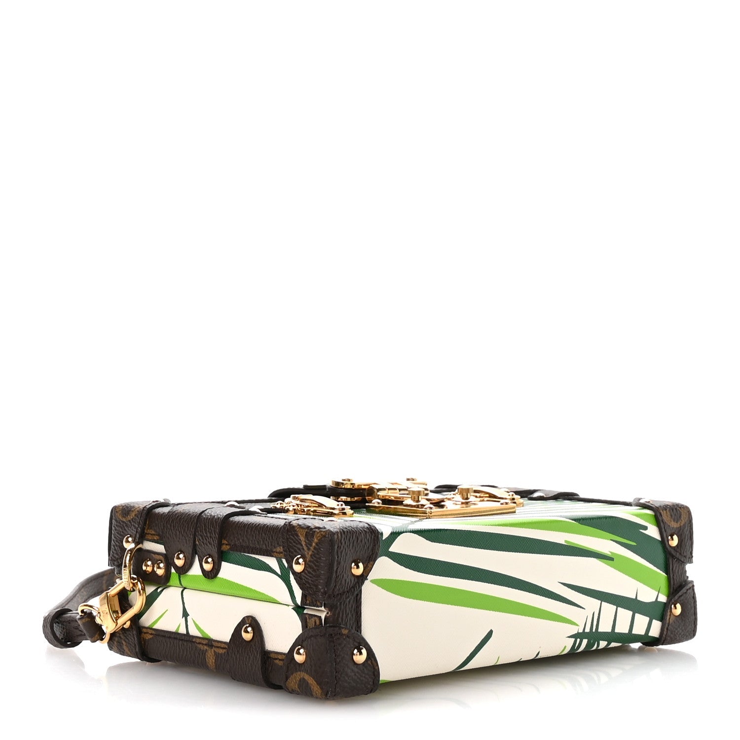 Monogram Palm Trees Print Petite Malle