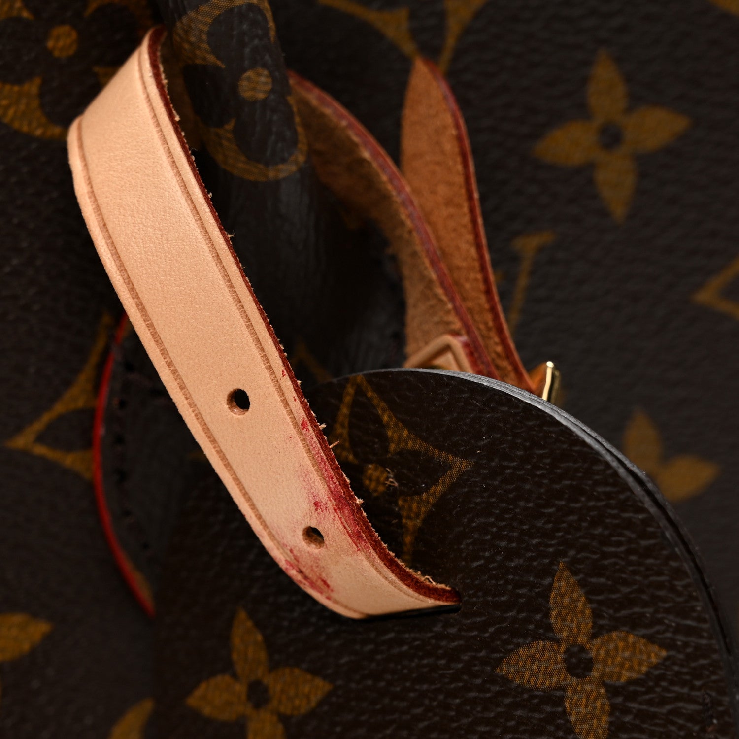 Monogram Calf Hair Spikes Iconoclasts Christian Louboutin Tote Red