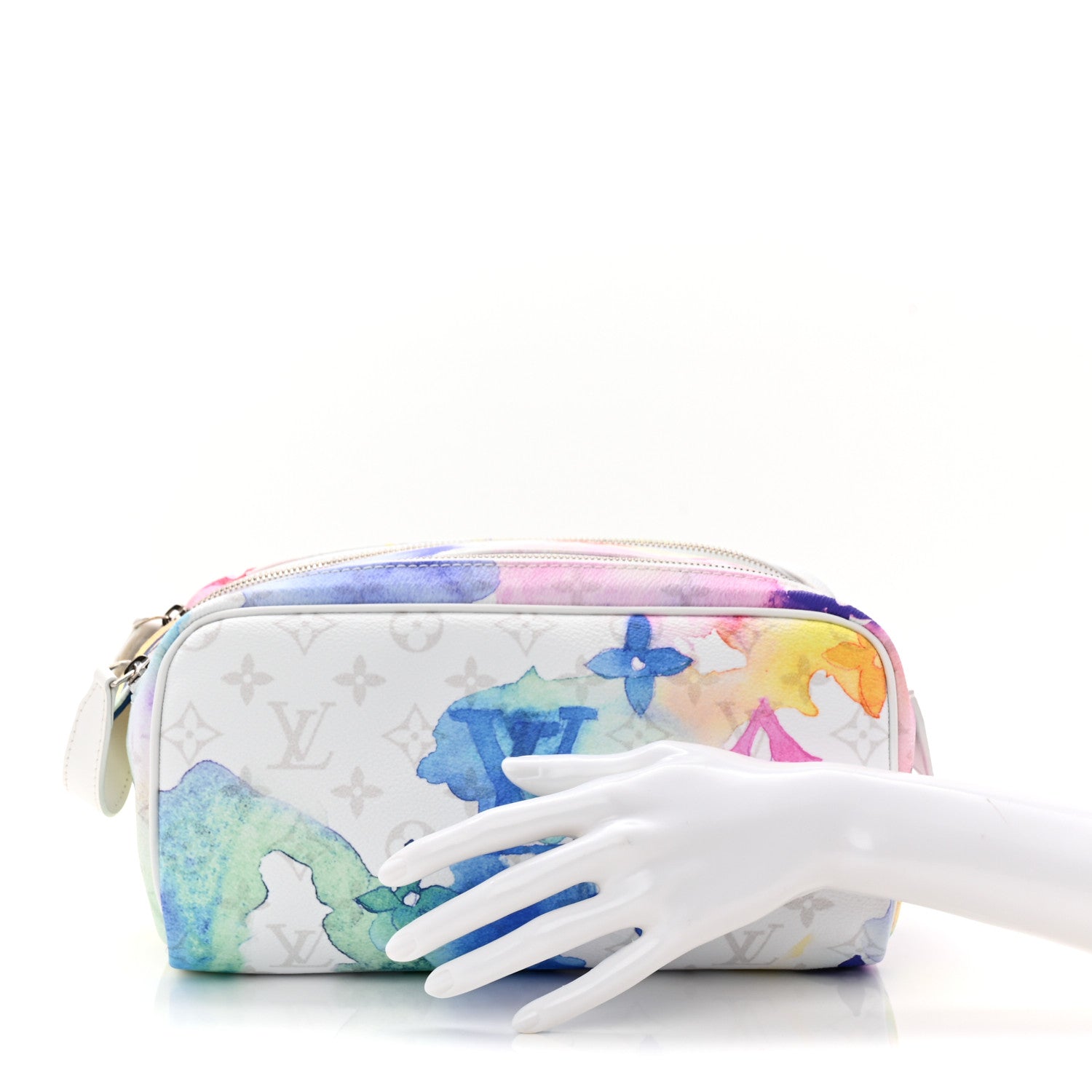 Monogram Watercolor Dopp Kit Toilet Pouch Multicolor