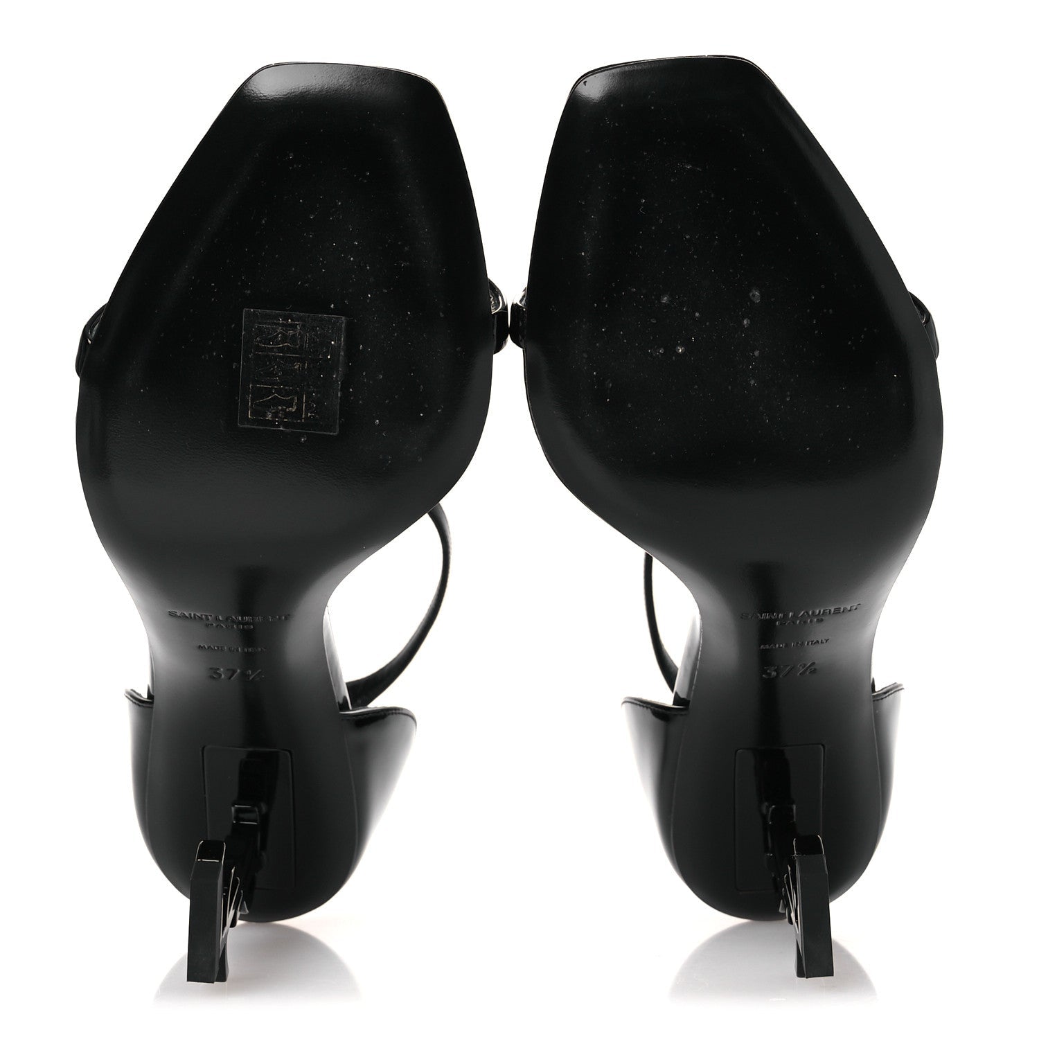 Patent Calfskin Opyum 85 Sandals 37.5 Black