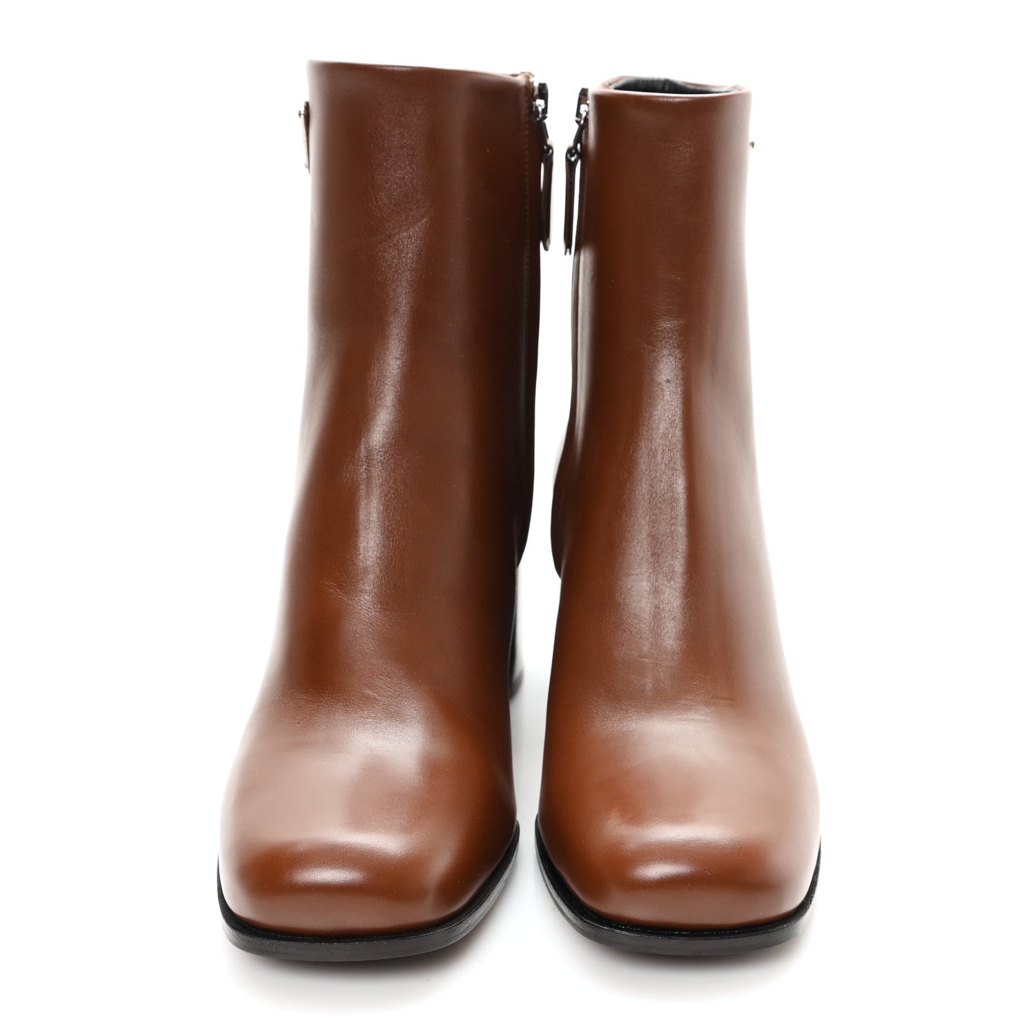 Vitello Triangle Ankle Boots 36.5 Cognac