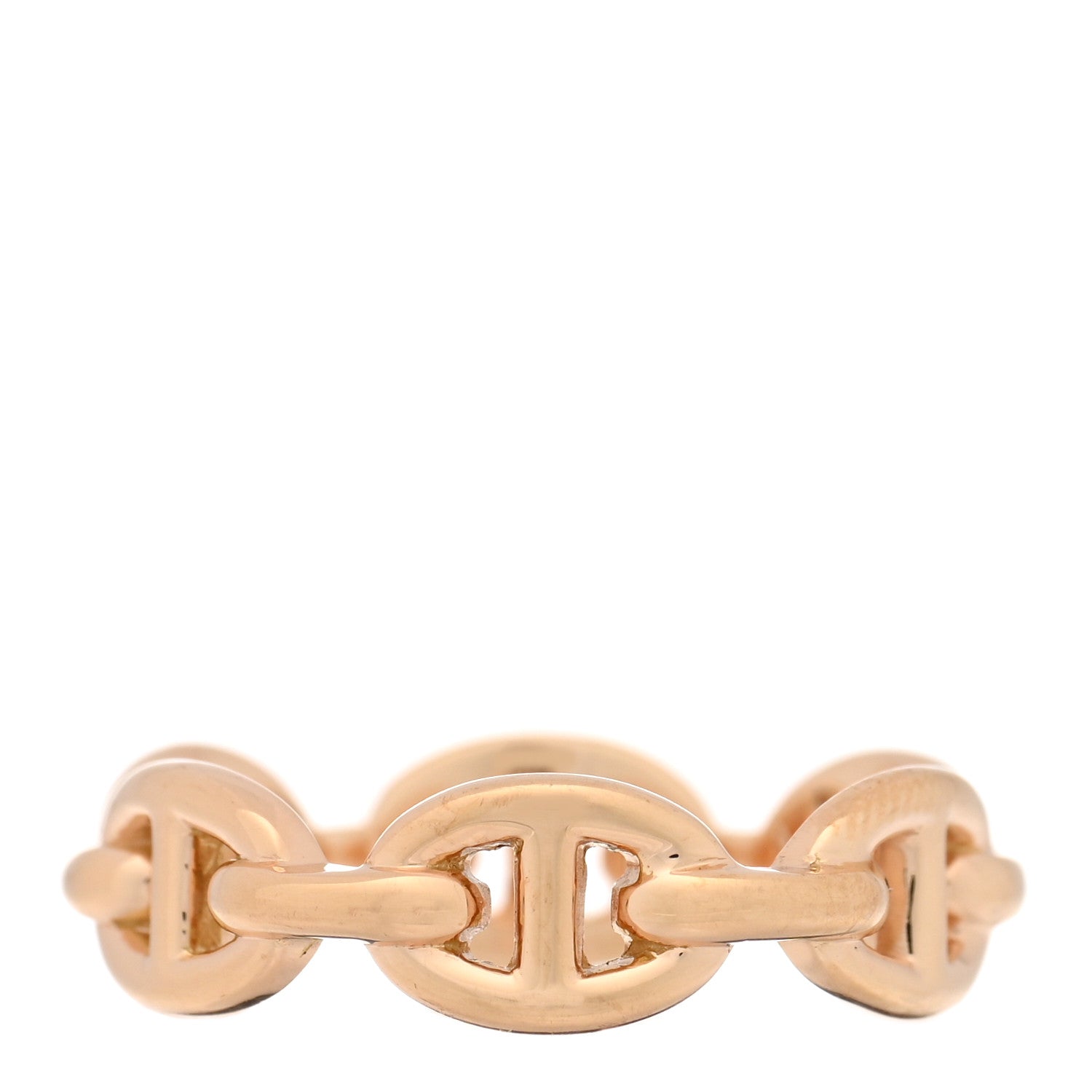 18K Rose Gold PM Chaine d'Ancre Enchainee Ring 55 7.25