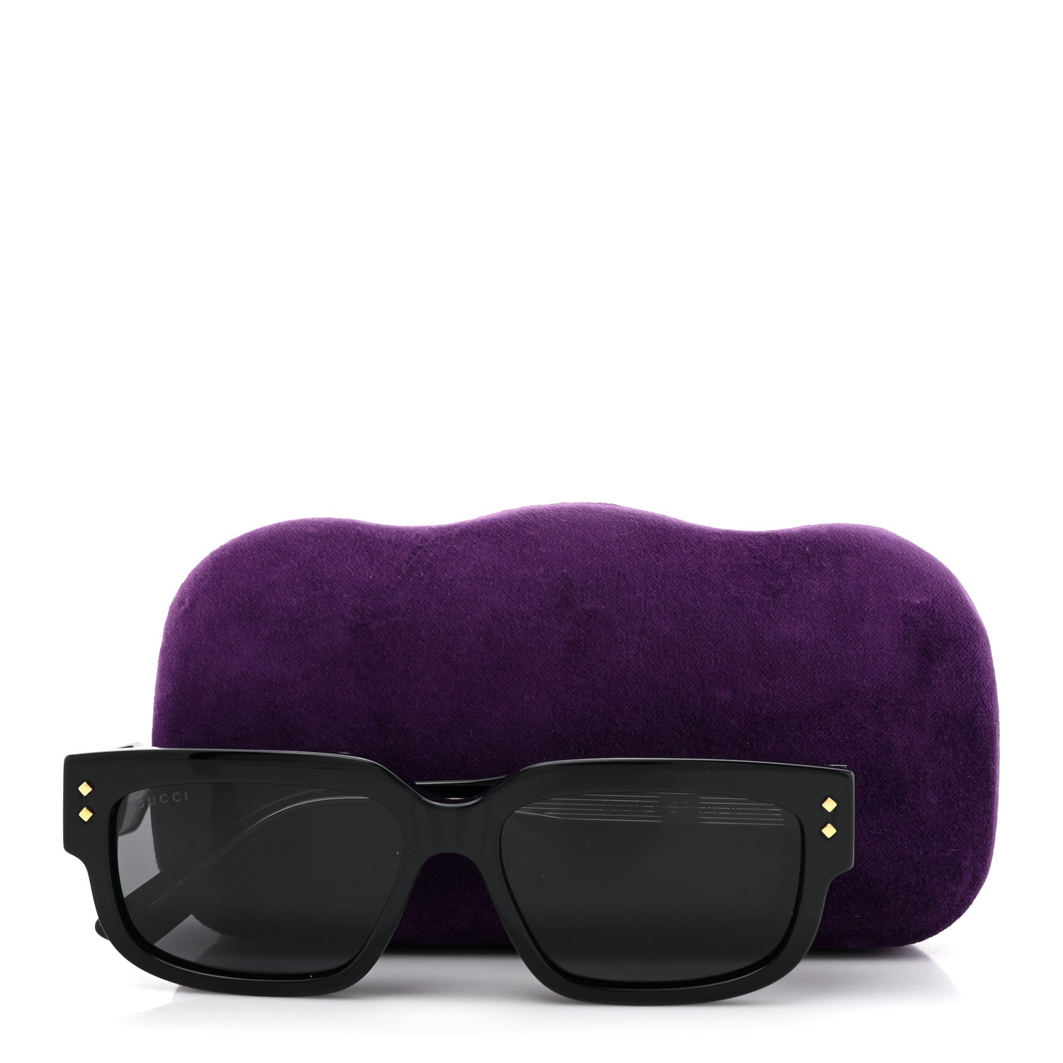 Acetate Rectangle Frame Sunglasses GG1218S Black