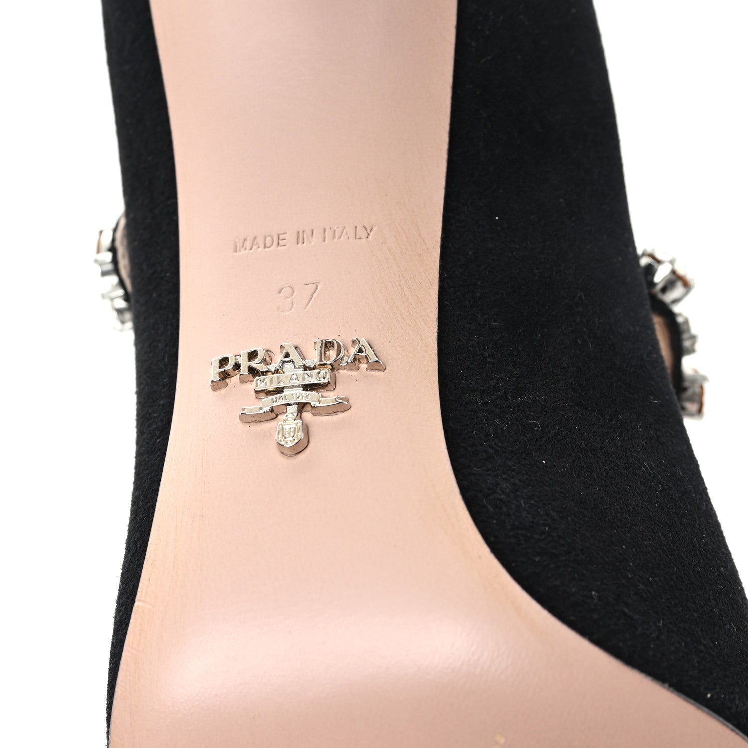 Camoscio Crystal Pumps 37 Black