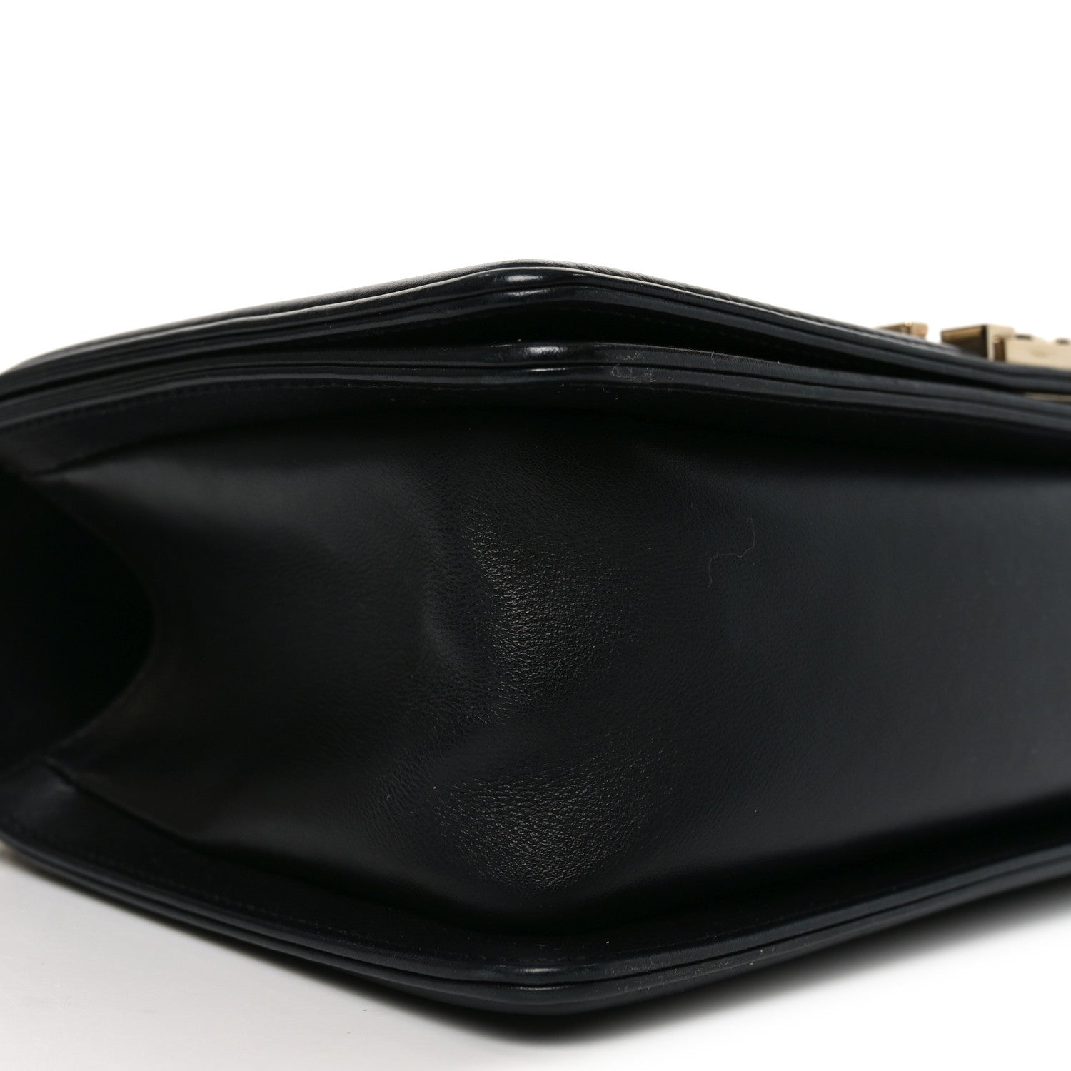Lambskin Quilted Medium Boy Flap Black